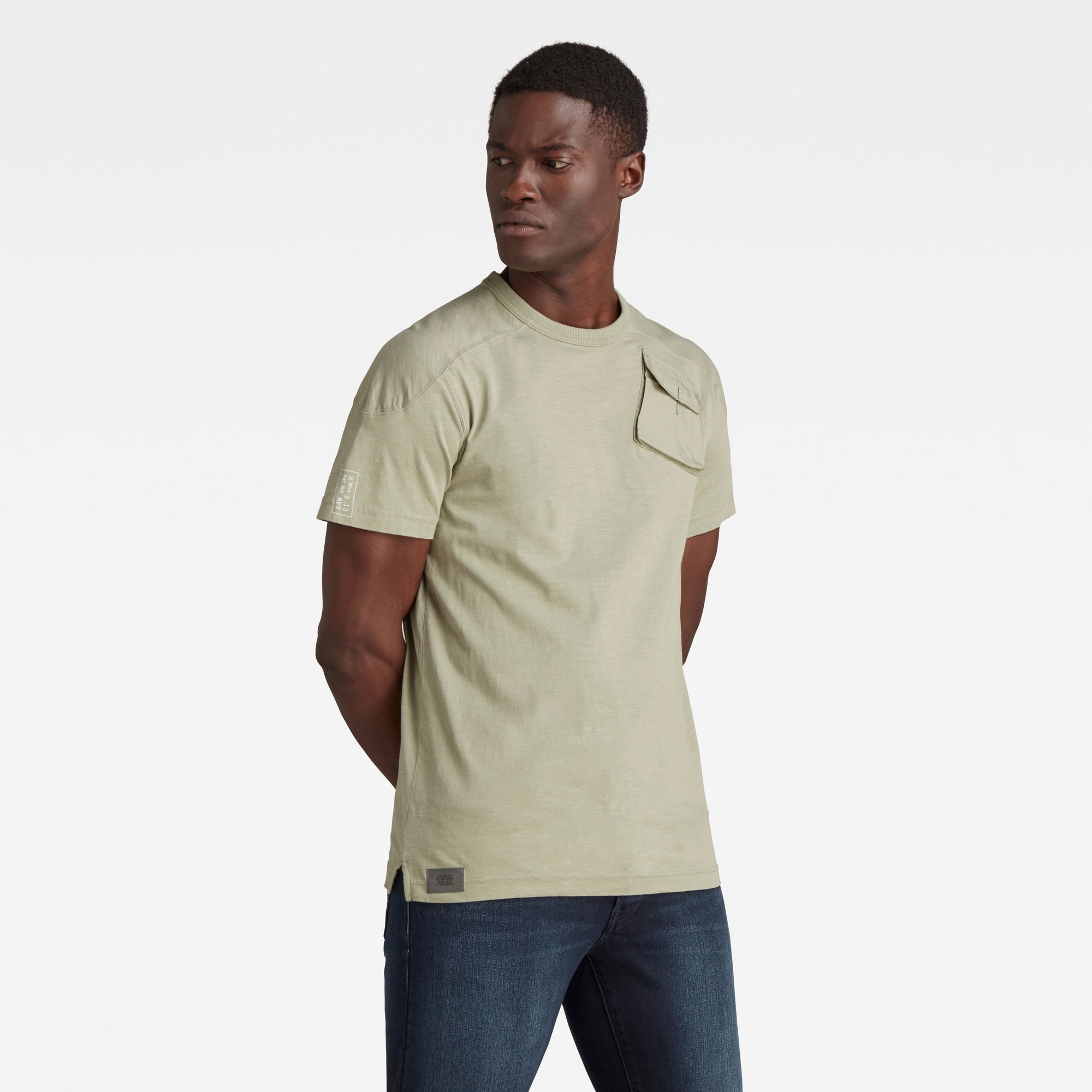 G-Star RAW Heren Military 3D Woven Pocket T-Shirt Groen G-Star RAW Heren Military 3D Woven Pocket T-Shirt Groen