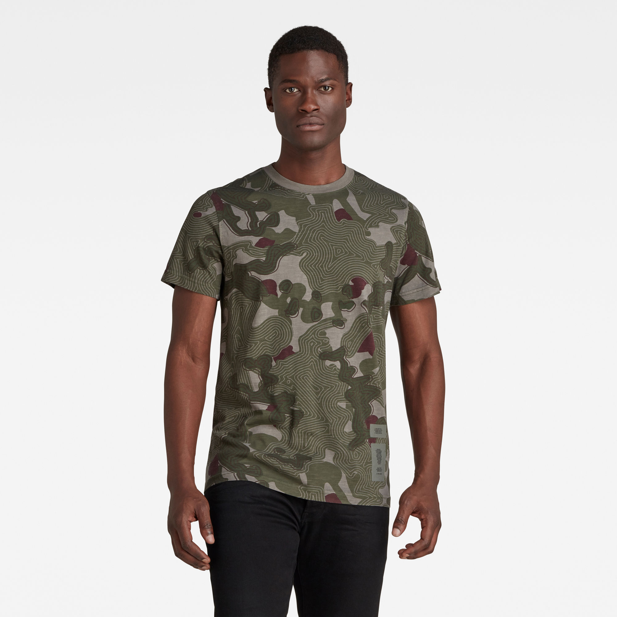 G-Star RAW Heren Blur Camo Allover T-Shirt Meerkleurig G-Star RAW Heren Blur Camo Allover T-Shirt Meerkleurig