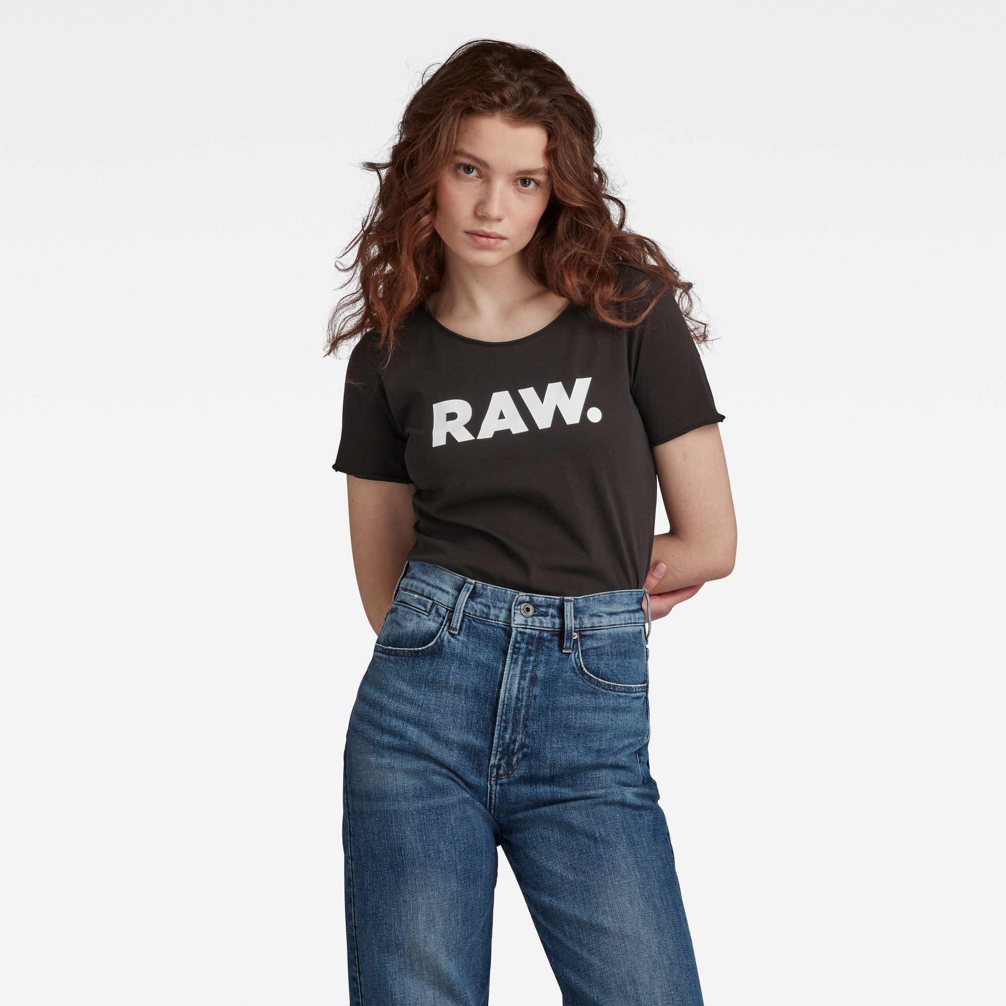 G-Star RAW Dames RAW. Slim Graphic Top Zwart G-Star RAW Dames RAW. Slim Graphic Top Zwart