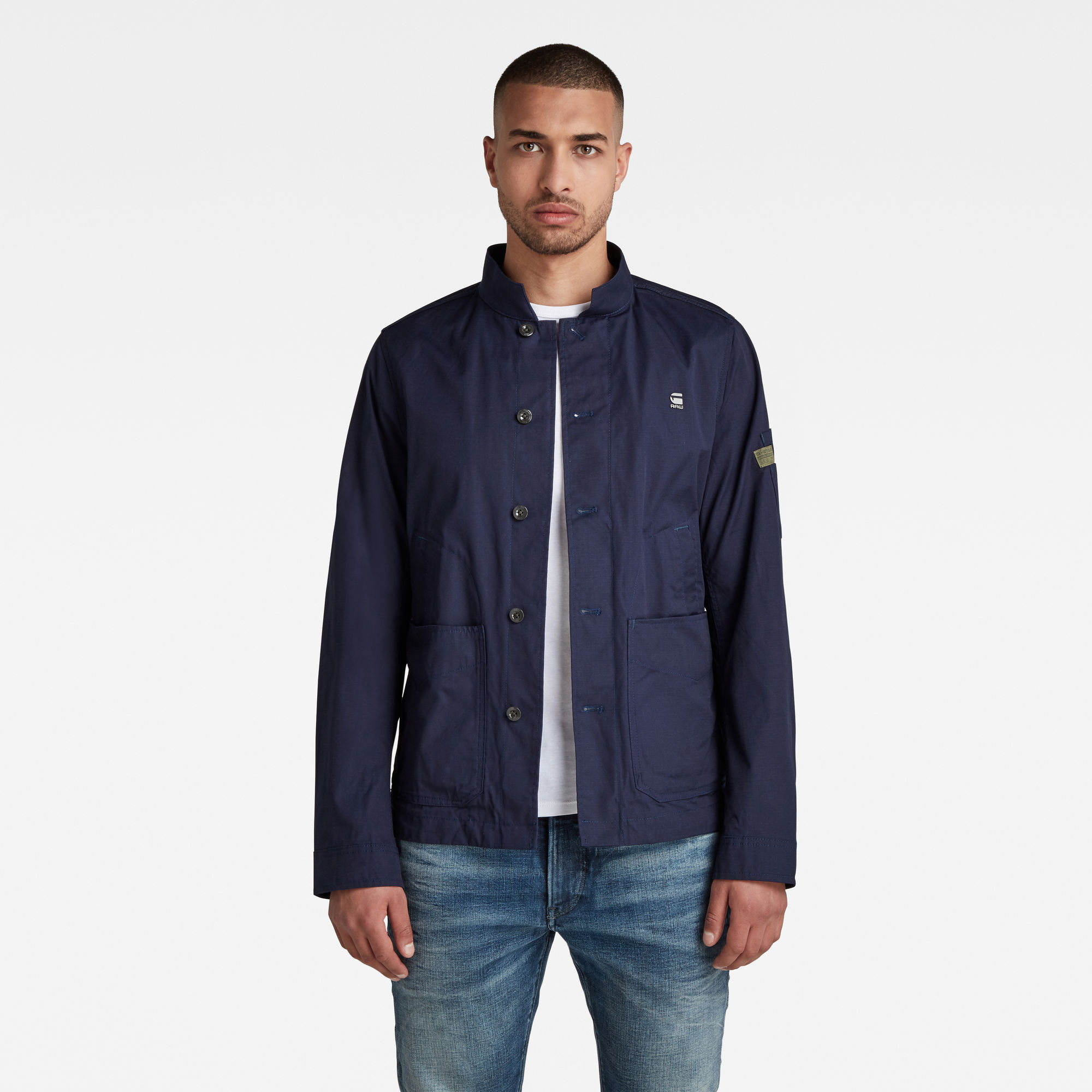G-Star RAW Heren Worker Ripstop Utility Indoor Jack Donkerblauw G-Star RAW Heren Worker Ripstop Utility Indoor Jack Donkerblauw