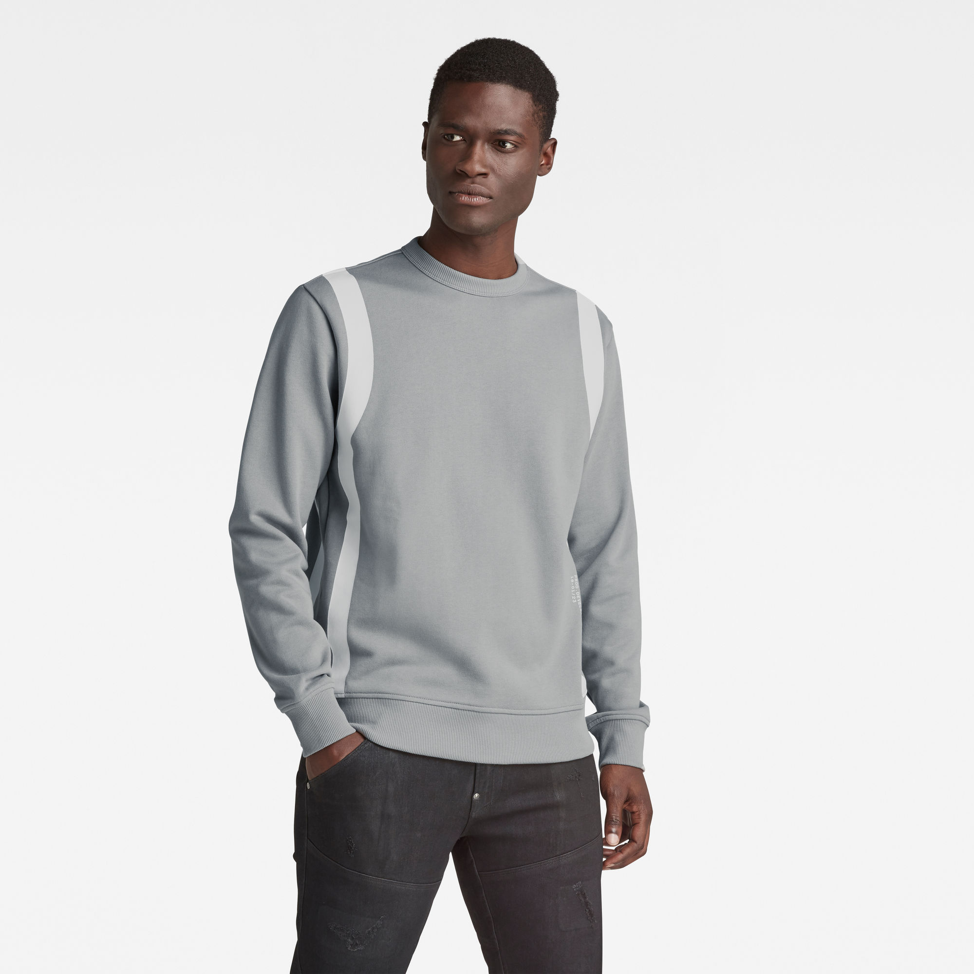 G-Star RAW Heren Sport Insert Sweater Grijs G-Star RAW Heren Sport Insert Sweater Grijs