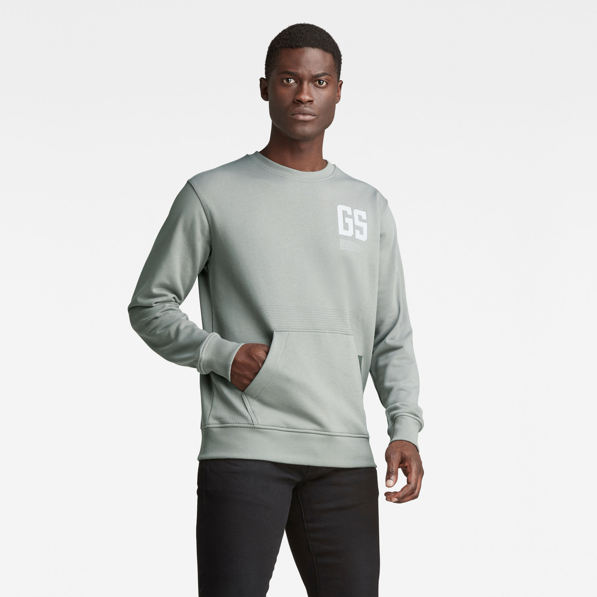 G-Star RAW Heren Stitch Pocket Sweater Grijs G-Star RAW Heren Stitch Pocket Sweater Grijs