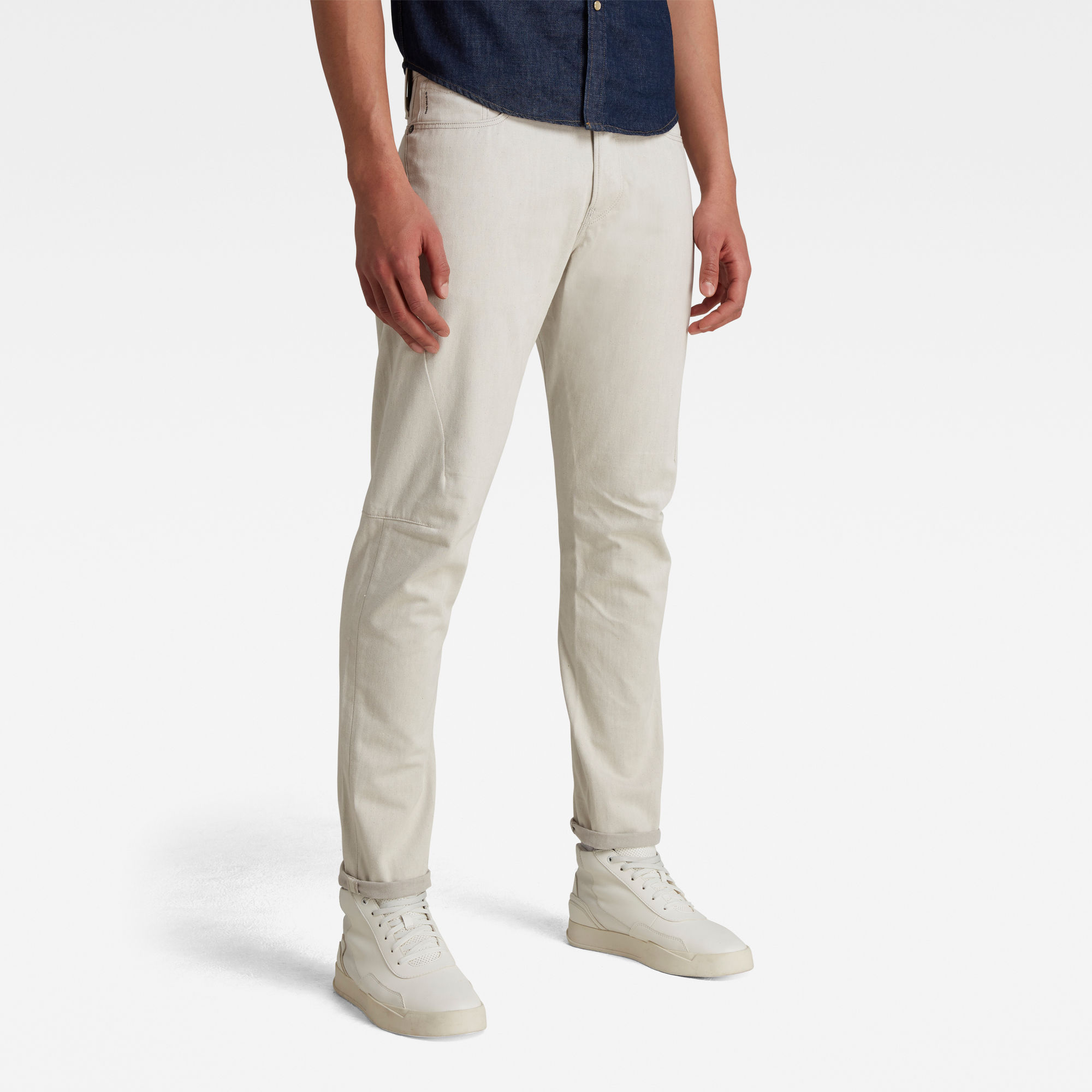 G-Star RAW Heren Scutar 3D Tapered Jeans Beige G-Star RAW Heren Scutar 3D Tapered Jeans Beige