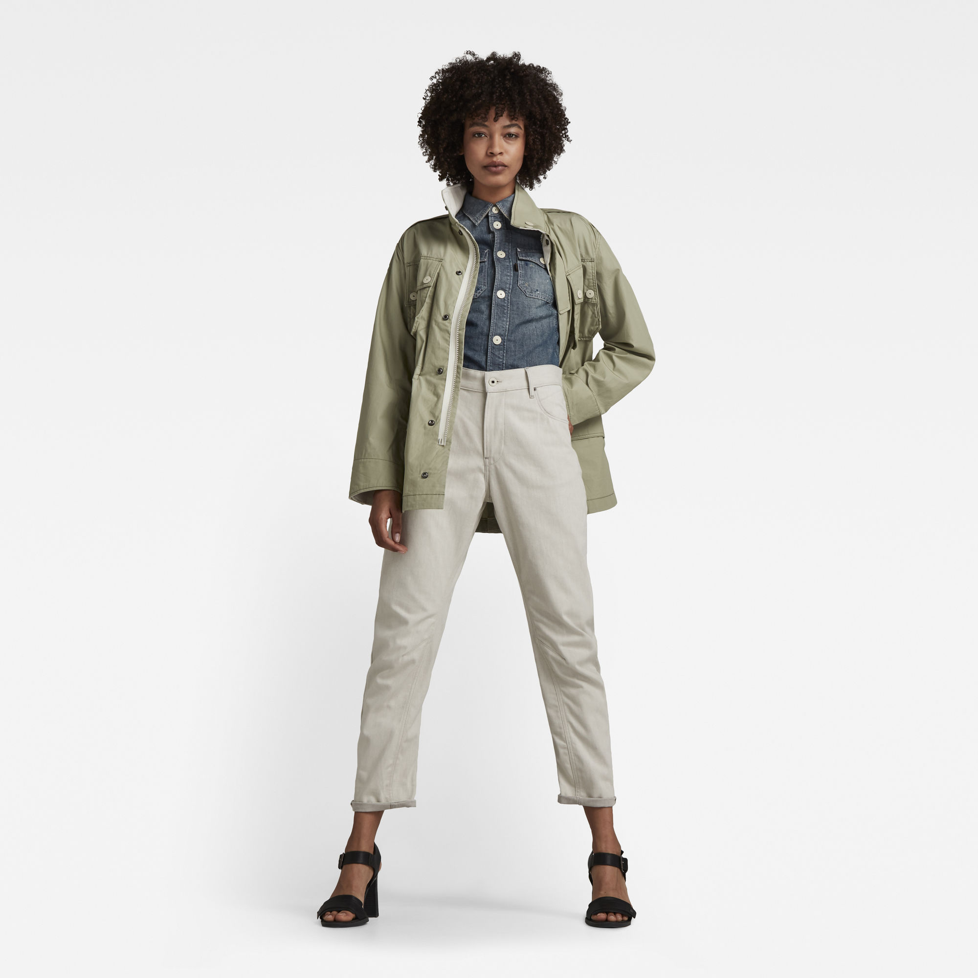 G-Star RAW Dames Arc 3D Boyfriend Jeans Beige G-Star RAW Dames Arc 3D Boyfriend Jeans Beige