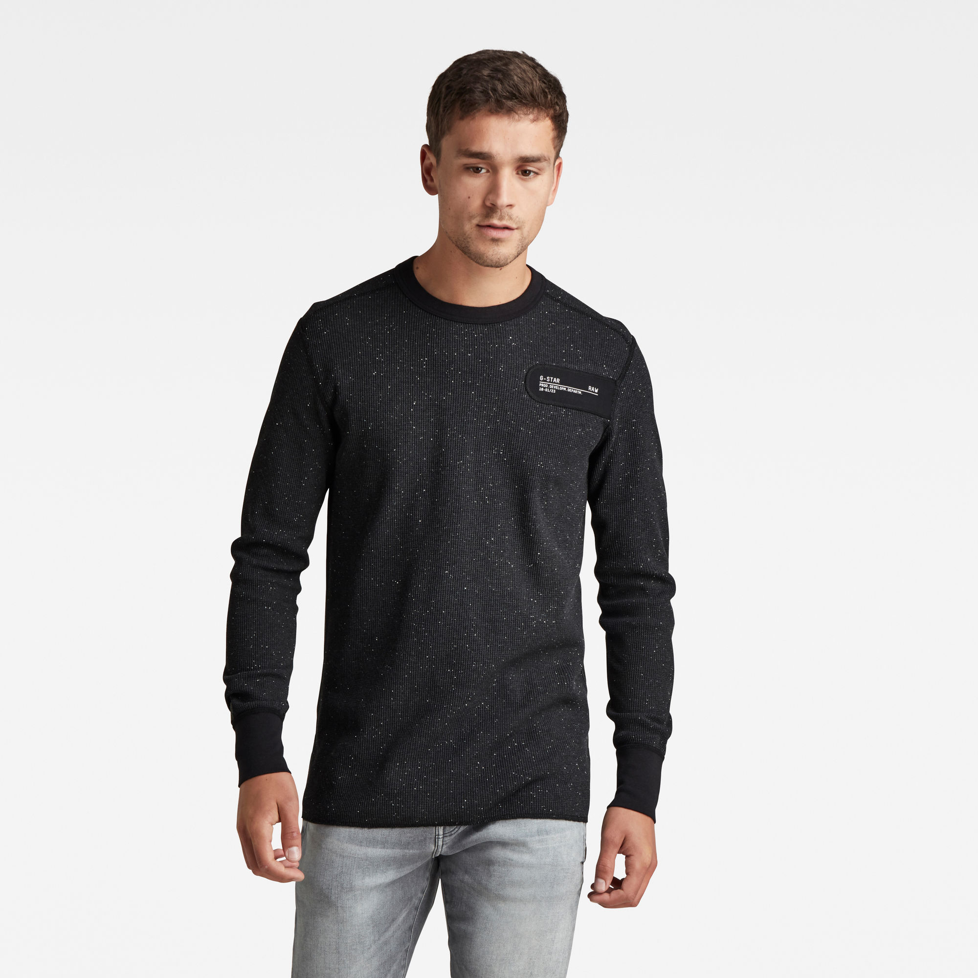 G-Star RAW Heren Heather Waffle Raw Construction T-Shirt Meerkleurig G-Star RAW Heren Heather Waffle Raw Construction T-Shirt Meerkleurig