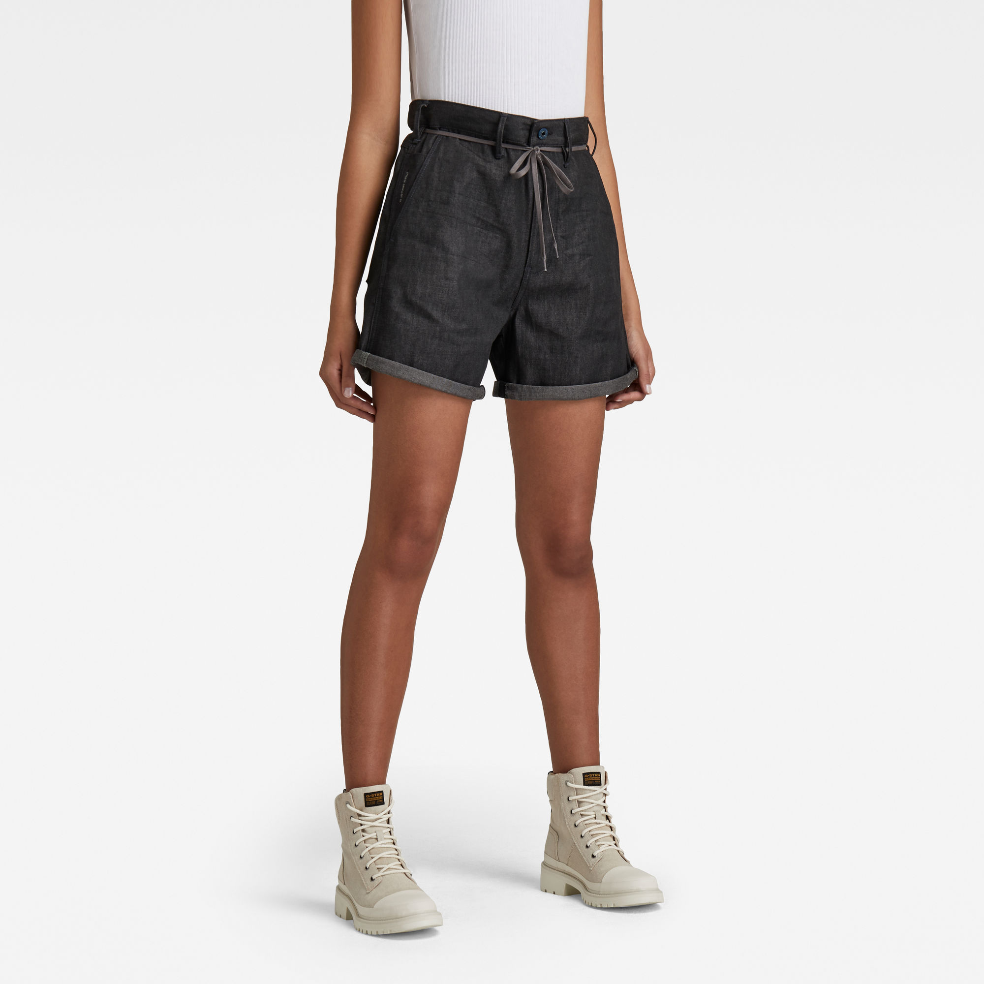 G-Star RAW Dames Lintell Shorts Zwart G-Star RAW Dames Lintell Shorts Zwart