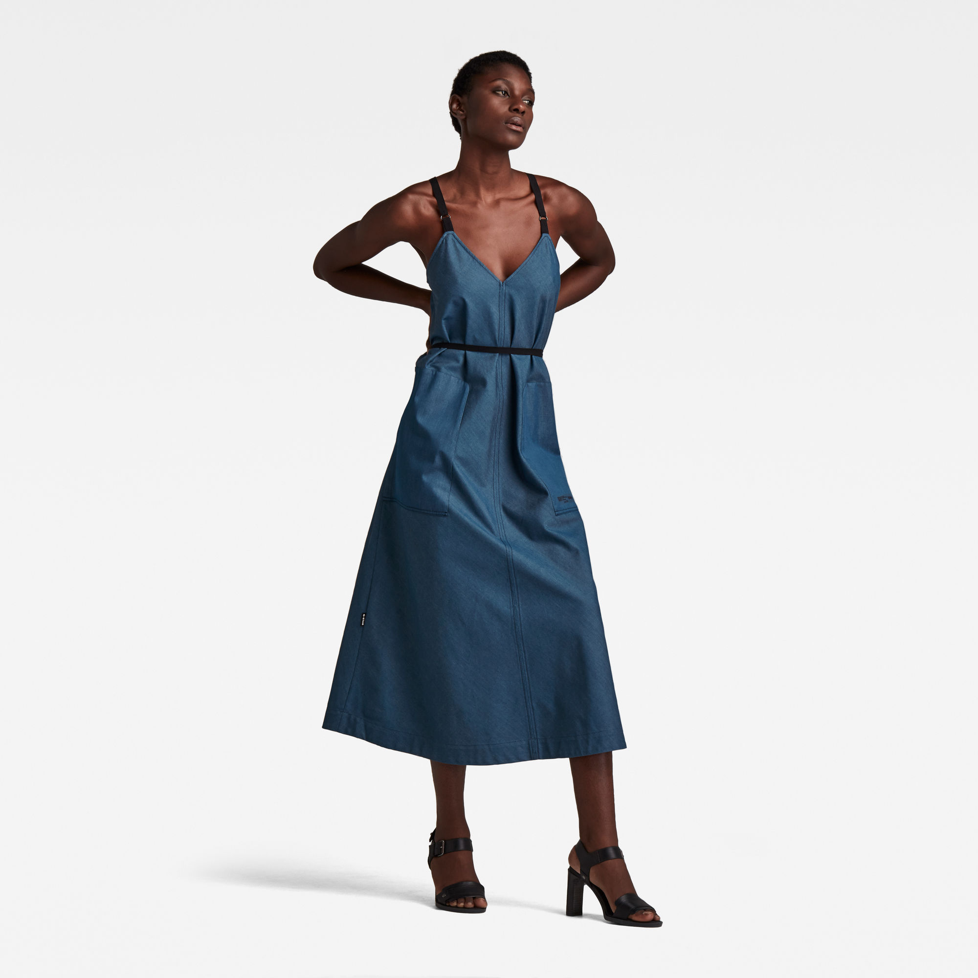 G-Star RAW Dames GSRR Slip Jurk Donkerblauw G-Star RAW Dames GSRR Slip Jurk Donkerblauw