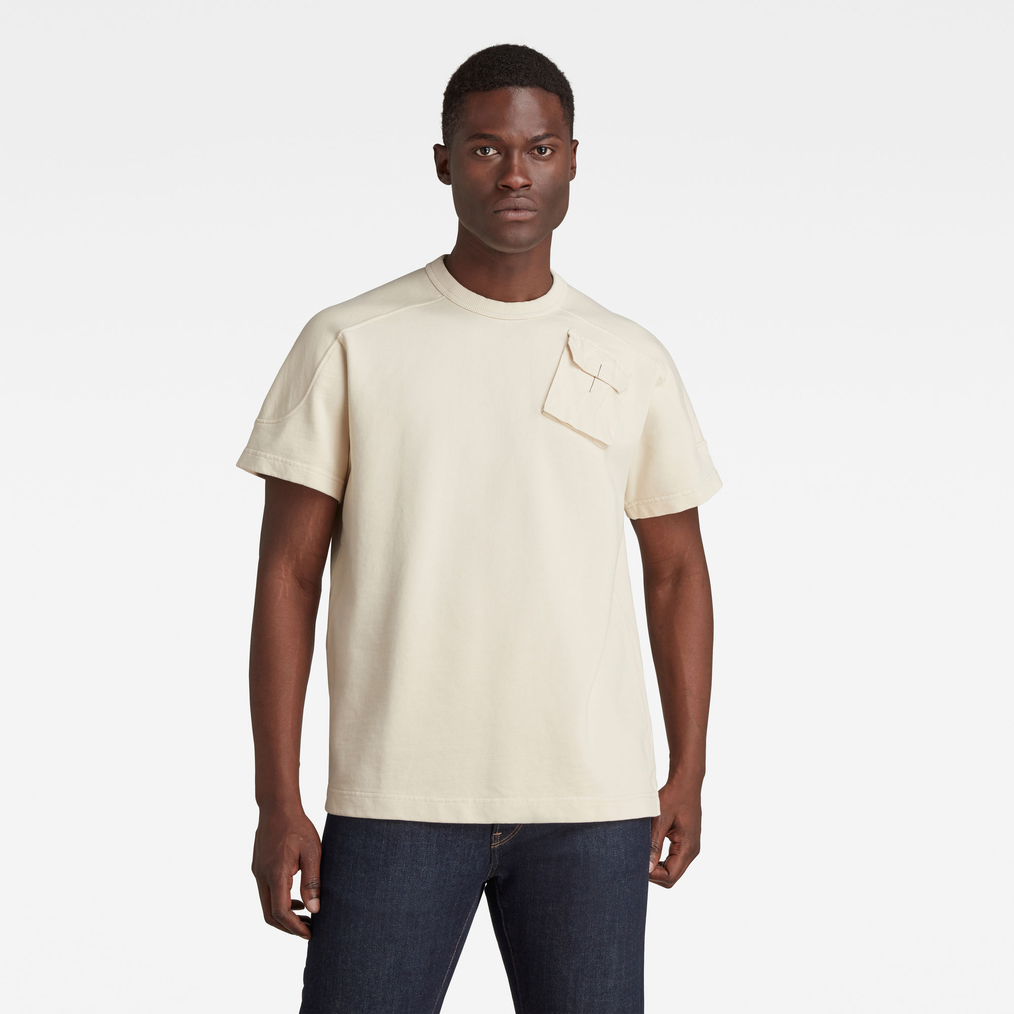 G-Star RAW Heren Summer Army Sweater Beige G-Star RAW Heren Summer Army Sweater Beige