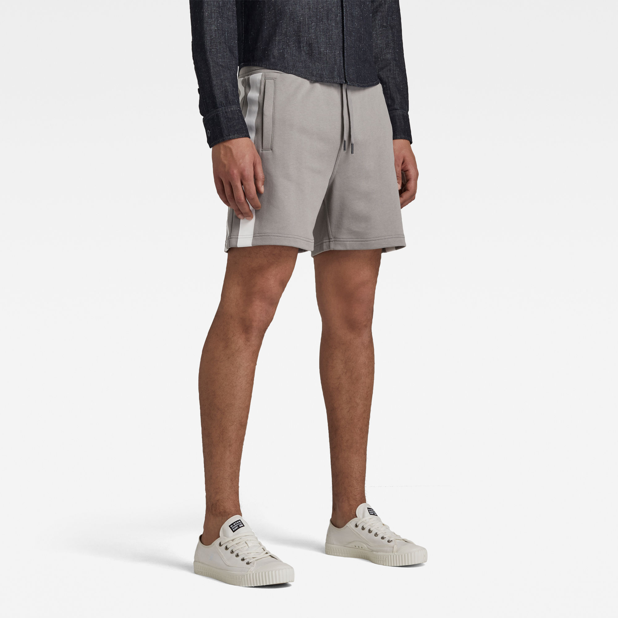 G-Star RAW Heren Sport Insert Sweat Short Grijs G-Star RAW Heren Sport Insert Sweat Short Grijs