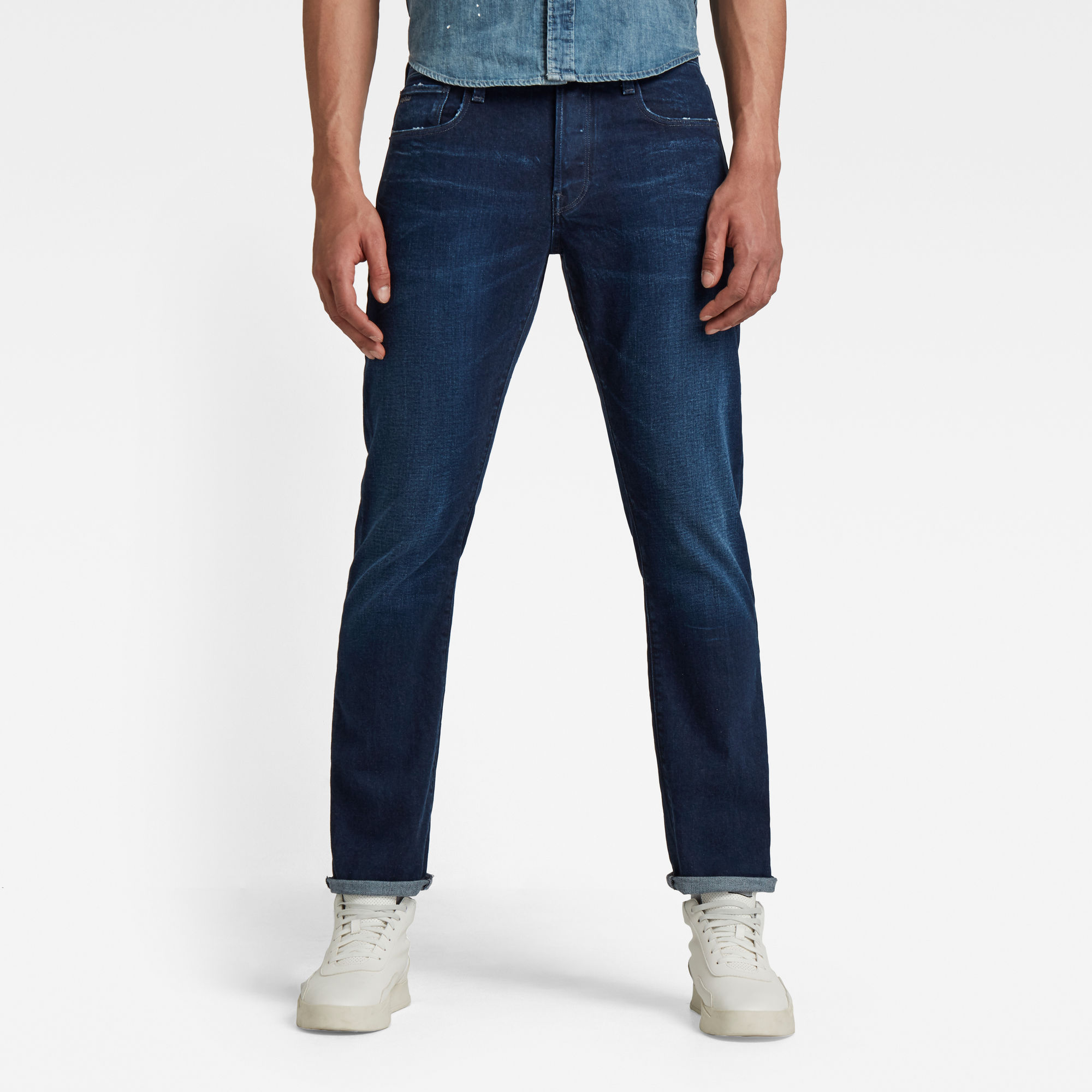 G-Star RAW Heren 3301 Regular Straight Jeans Donkerblauw G-Star RAW Heren 3301 Regular Straight Jeans Donkerblauw