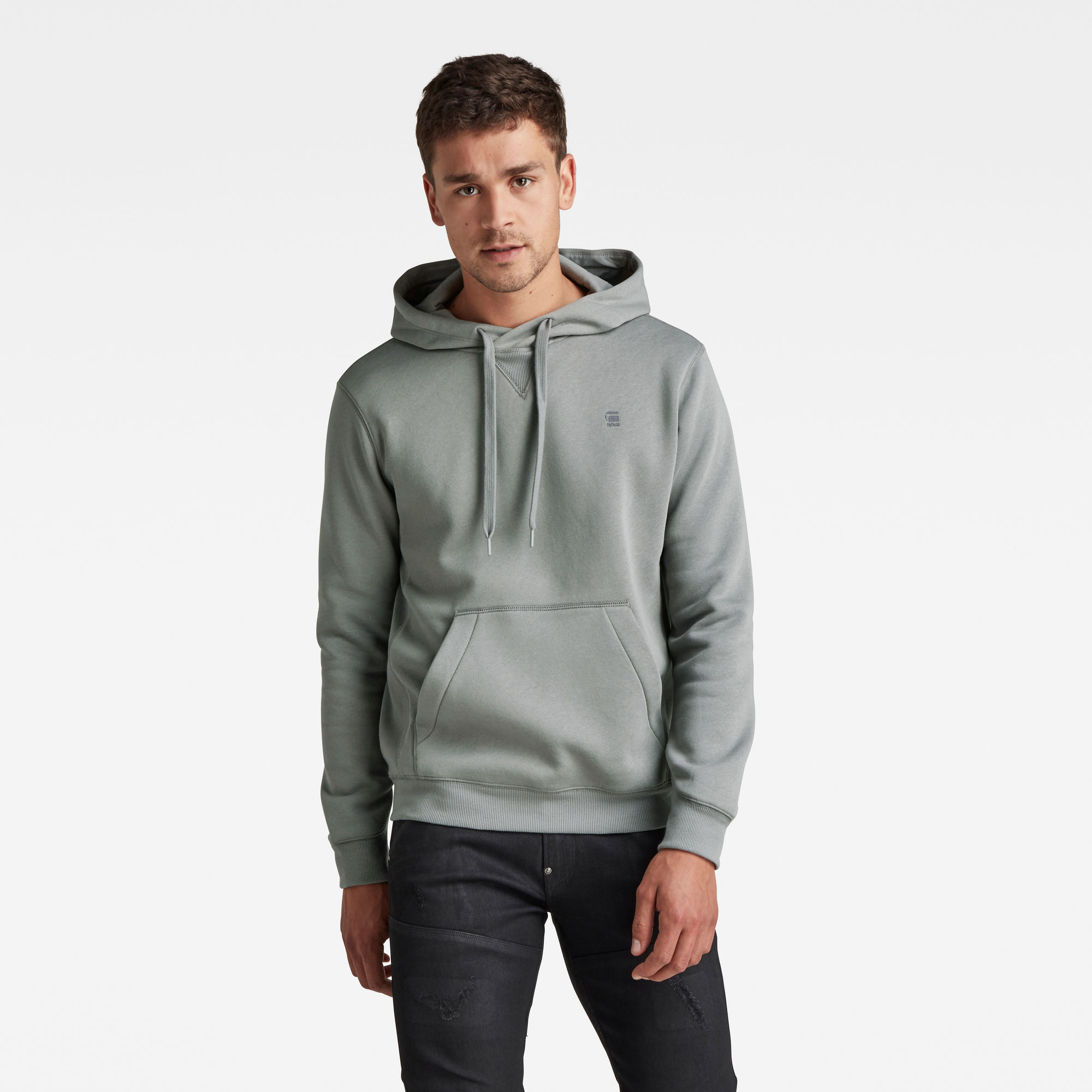 G-Star RAW Heren Premium Core Hoodie Grijs G-Star RAW Heren Premium Core Hoodie Grijs