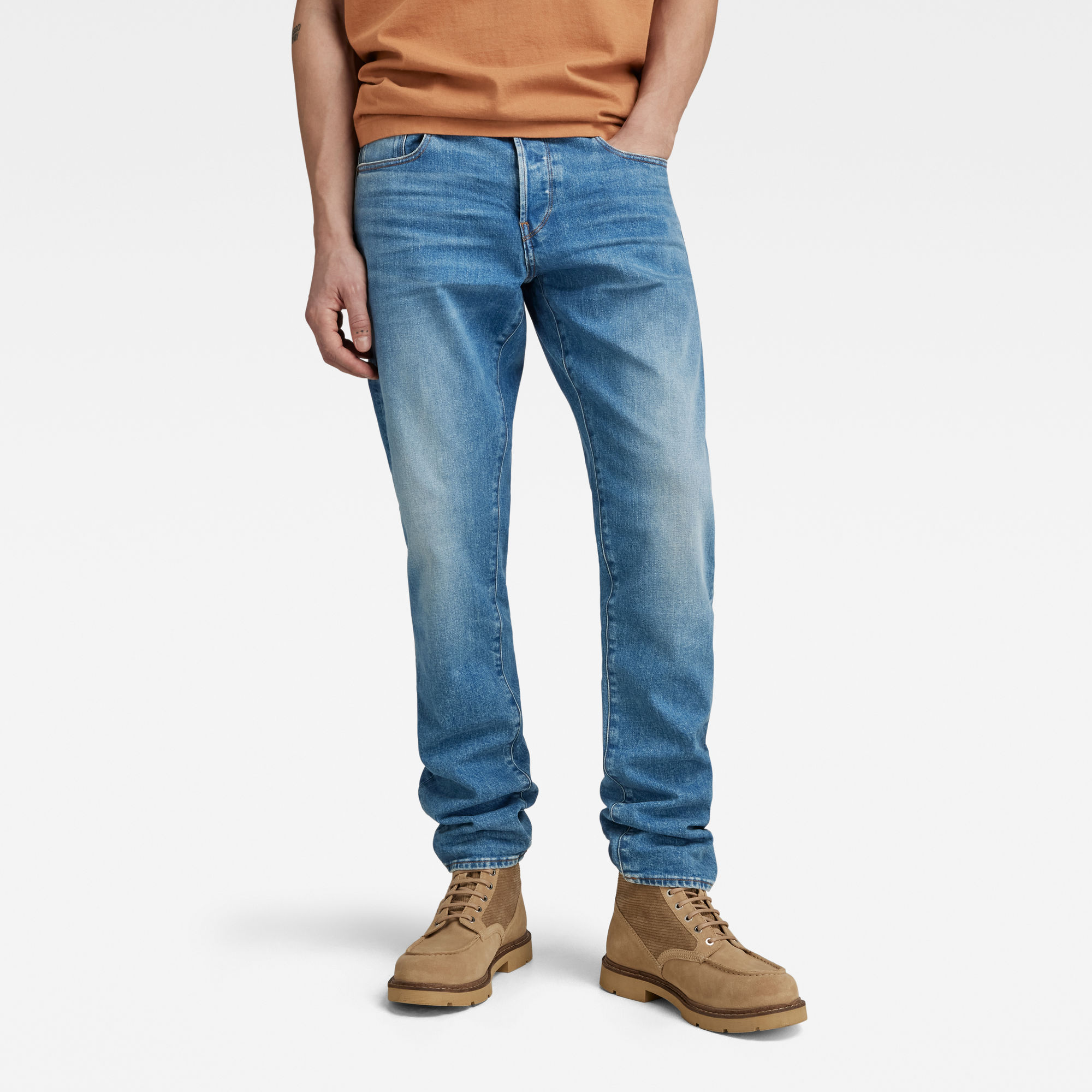 G-Star RAW Heren 3301 Straight Tapered Jeans Blauw G-Star RAW Heren 3301 Straight Tapered Jeans Blauw