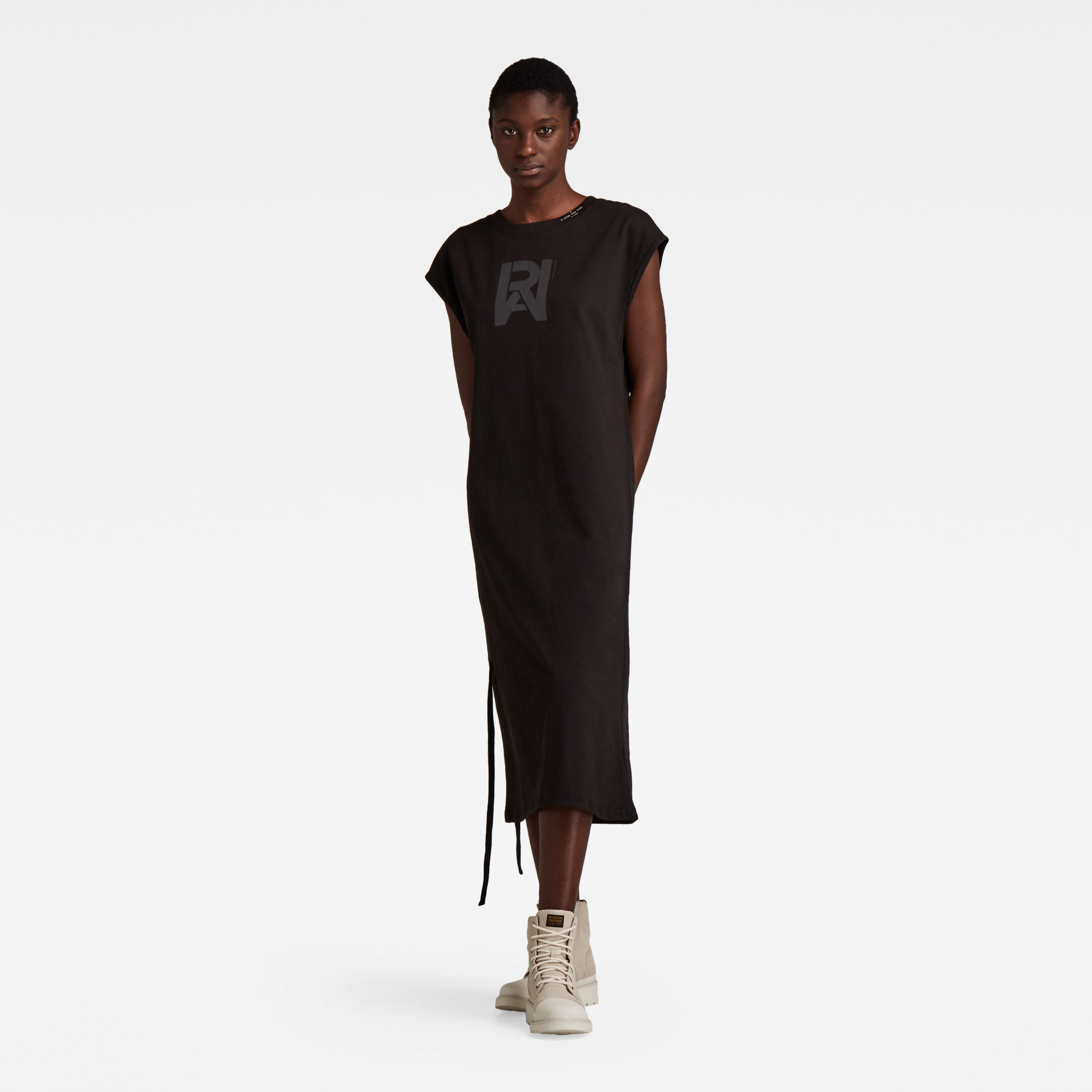 G-Star RAW Dames RAW Adjustable Tee Jurk Zwart G-Star RAW Dames RAW Adjustable Tee Jurk Zwart