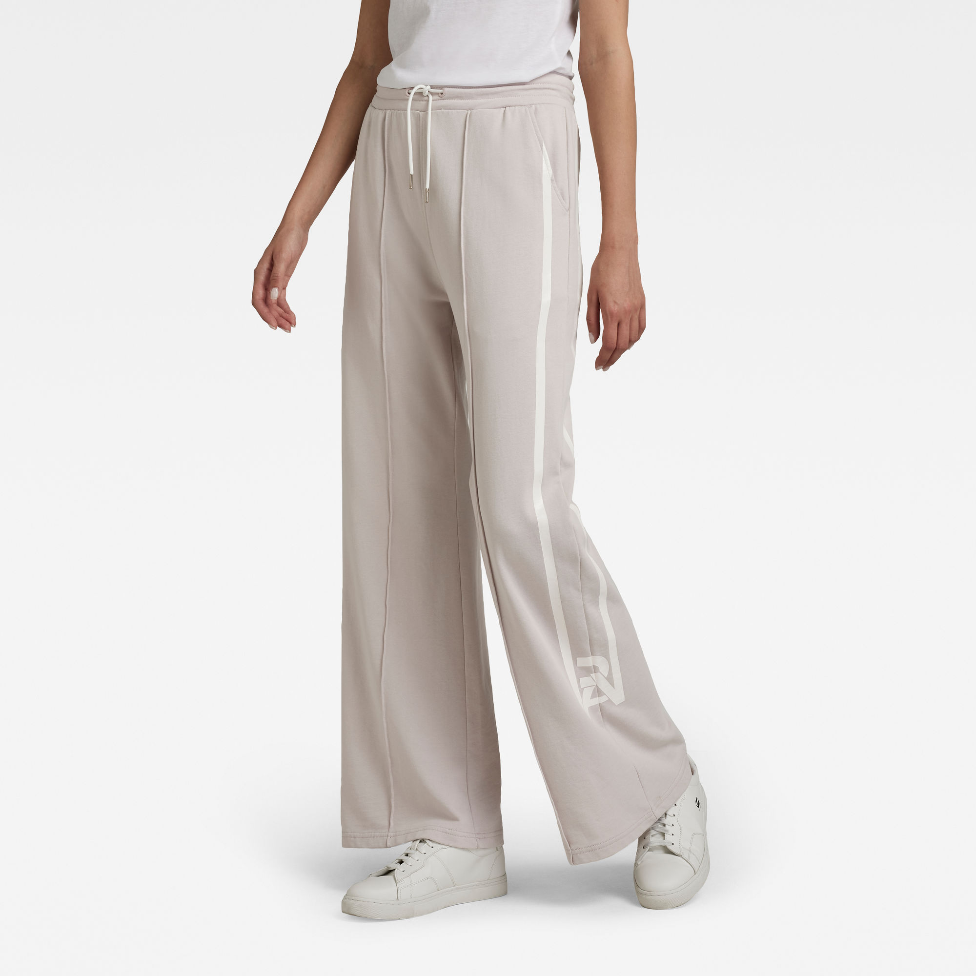 G-Star RAW Dames Sweatpant Stripe RAW Flared Roze G-Star RAW Dames Sweatpant Stripe RAW Flared Roze