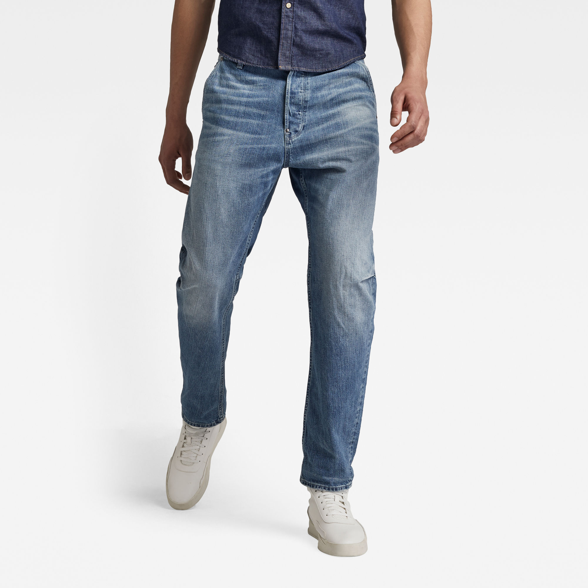 G-Star RAW Heren Grip 3D Relaxed Tapered Jeans Blauw G-Star RAW Heren Grip 3D Relaxed Tapered Jeans Blauw