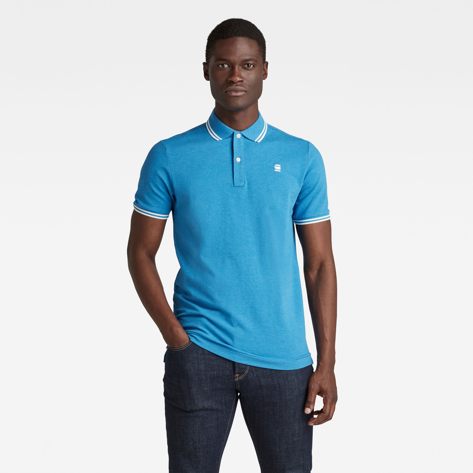 G-Star RAW Heren Dunda Slim Polo Gestreept Meerkleurig G-Star RAW Heren Dunda Slim Polo Gestreept Meerkleurig