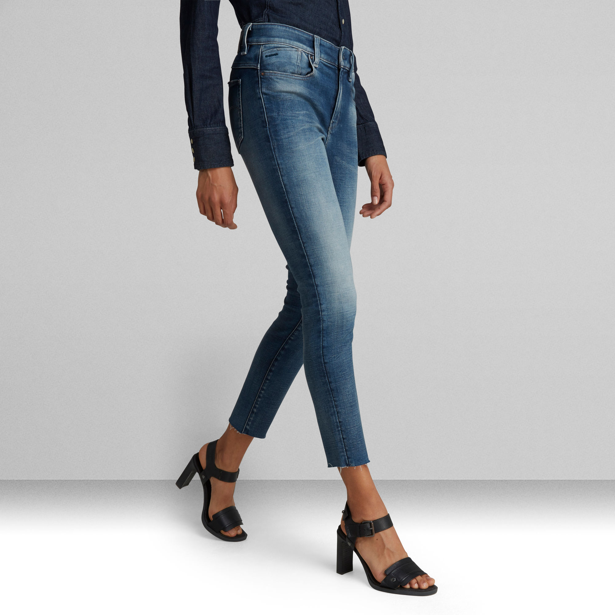 

Lhana Skinny Ankle Jeans - Medium blue - Women