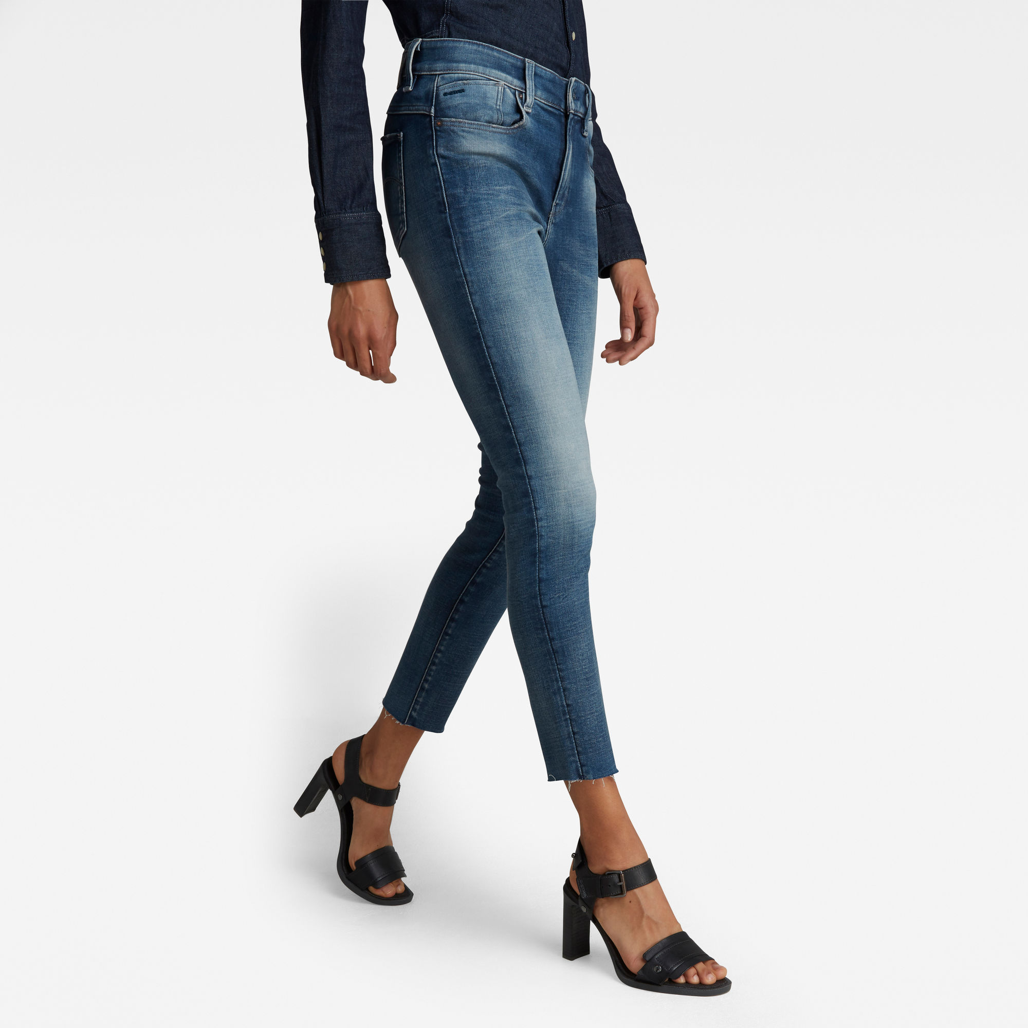 G-Star RAW Dames Lhana Skinny Ankle Jeans Blauw G-Star RAW Dames Lhana Skinny Ankle Jeans Blauw