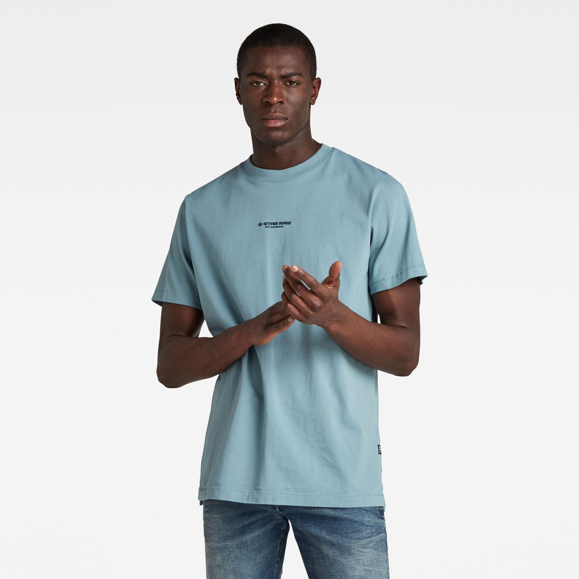 G-Star RAW Heren Center Chest Logo GR Loose T-Shirt Grijs G-Star RAW Heren Center Chest Logo GR Loose T-Shirt Grijs