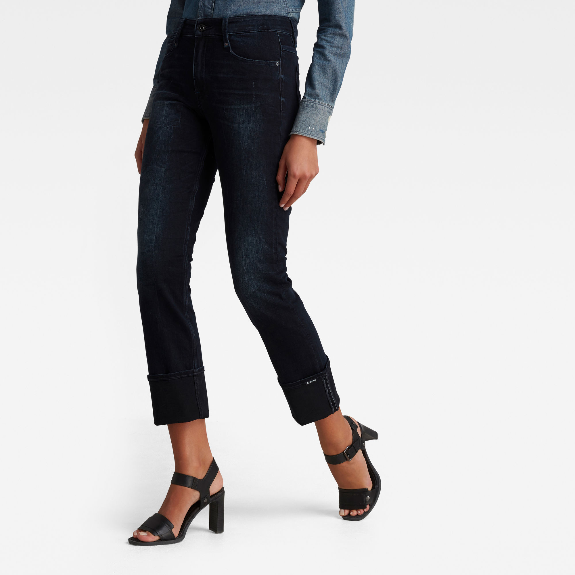 G-Star RAW Dames Noxer Straight Jeans Donkerblauw G-Star RAW Dames Noxer Straight Jeans Donkerblauw