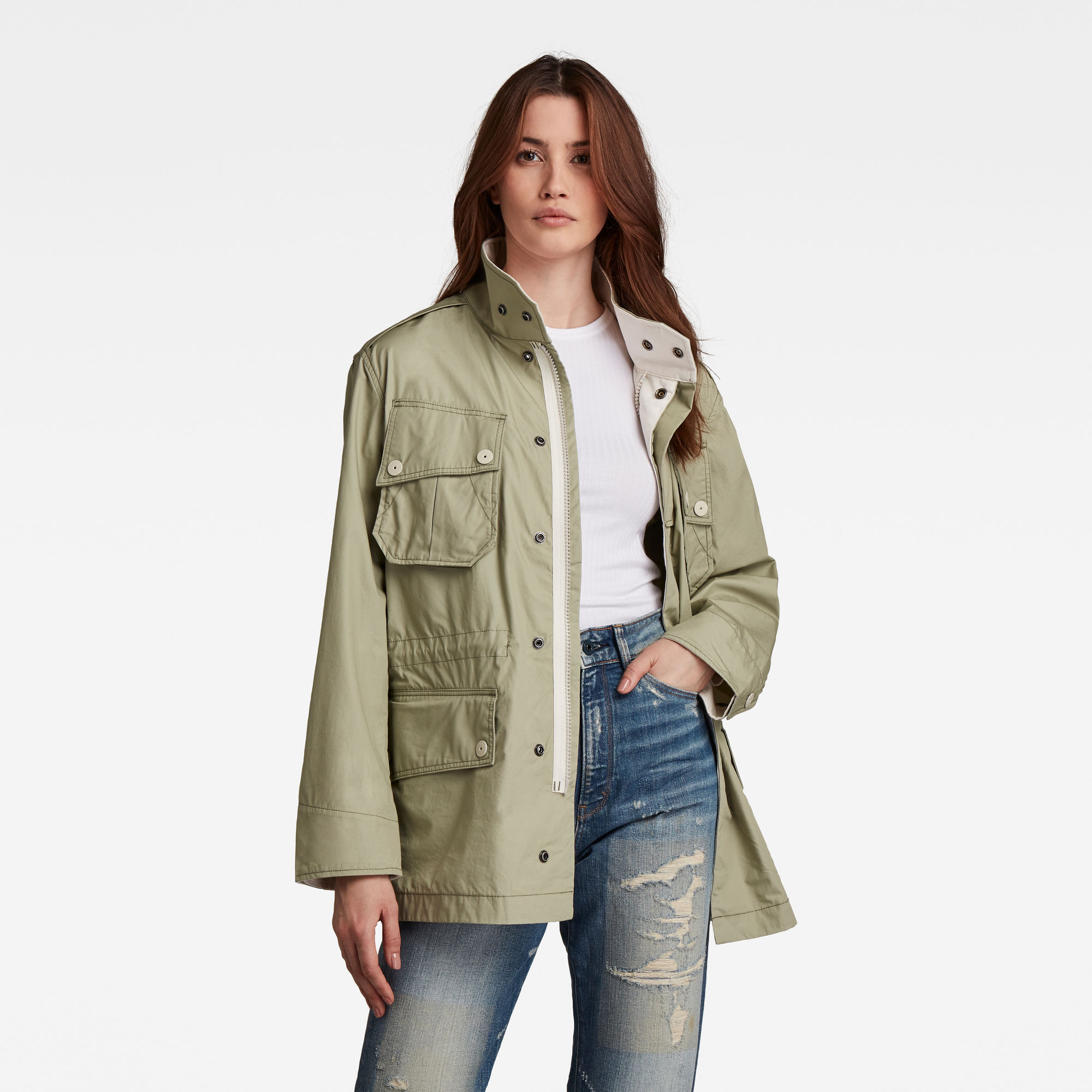 G-Star RAW Dames Field Jas Groen G-Star RAW Dames Field Jas Groen