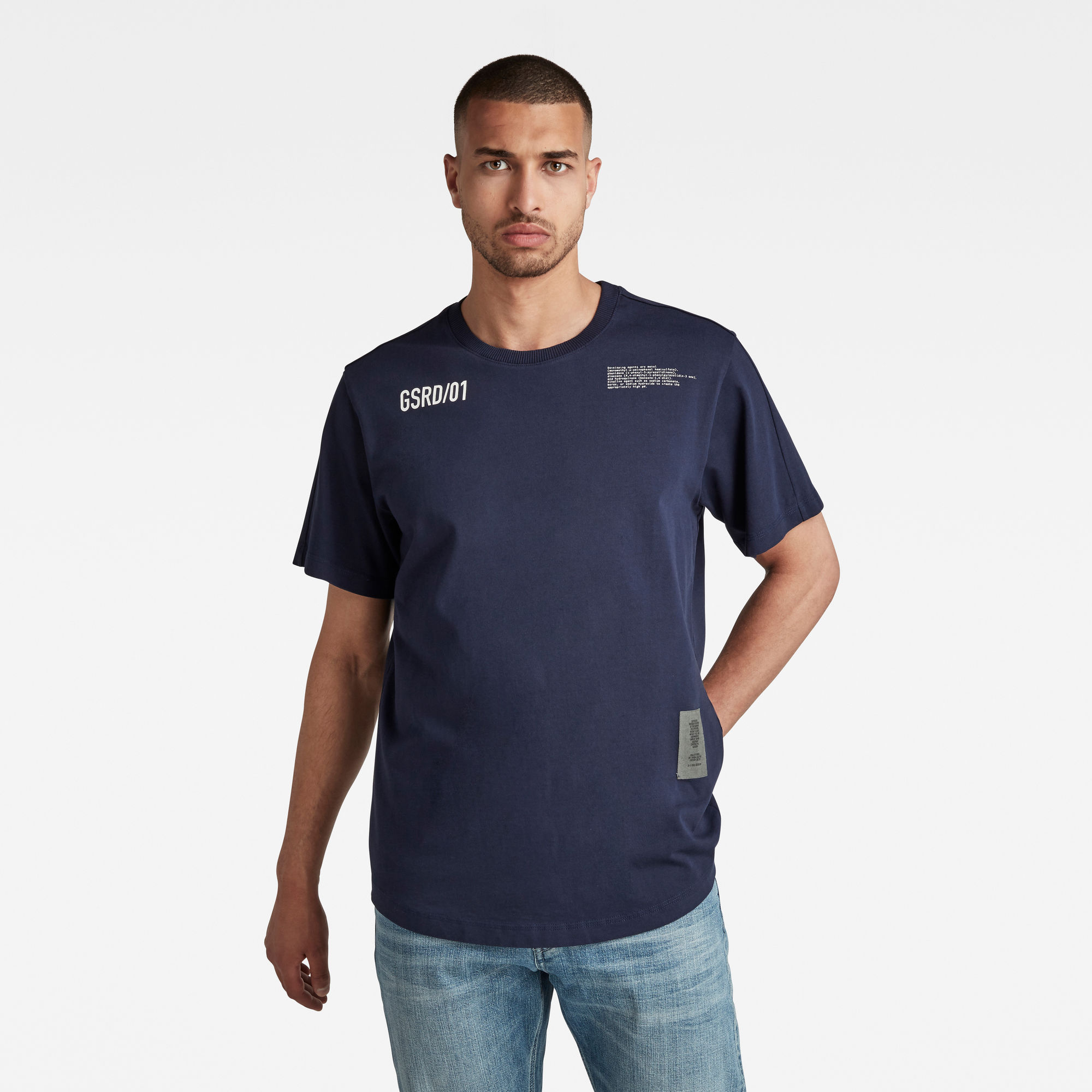 G-Star RAW Heren C&S Back Multi Graphic Loose T-Shirt Donkerblauw G-Star RAW Heren C&S Back Multi Graphic Loose T-Shirt Donkerblauw