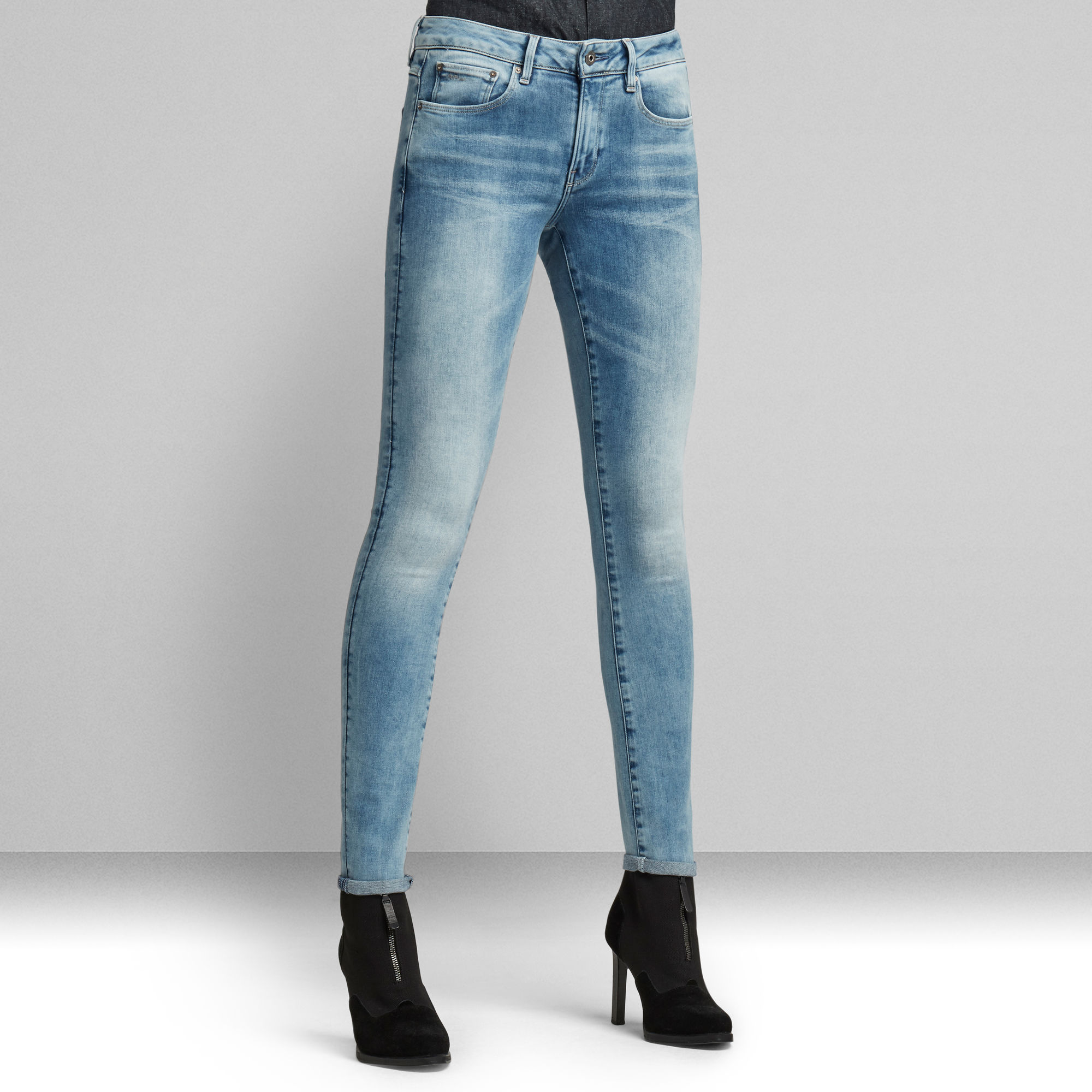 

3301 Mid Skinny Jeans - Medium blue - Women
