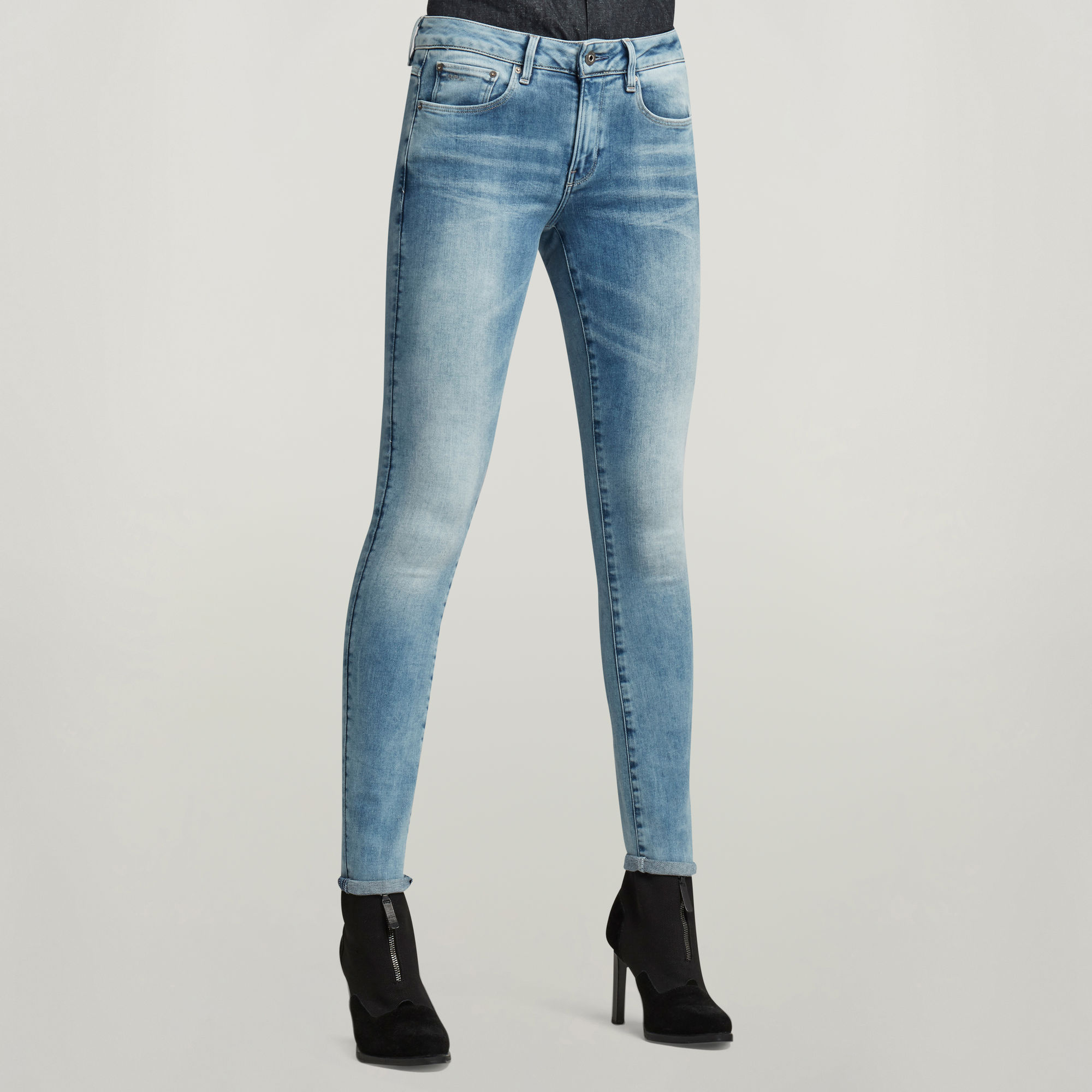 

3301 Mid Skinny Jeans - Mittelblau - Damen