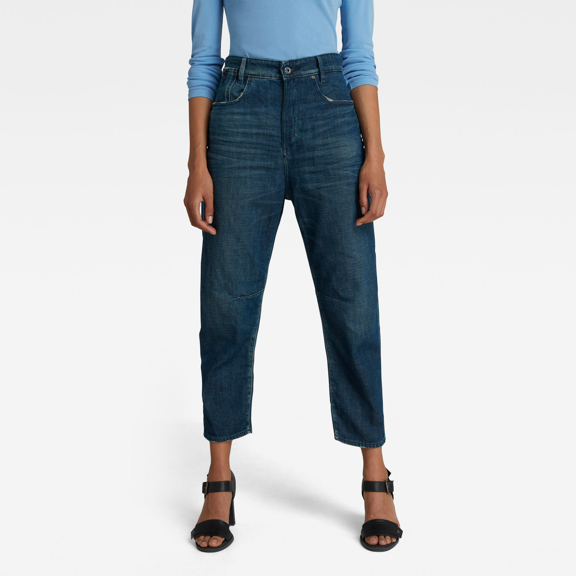 G-Star RAW Dames C-Staq 3D Boyfriend Cropped Jeans Donkerblauw G-Star RAW Dames C-Staq 3D Boyfriend Cropped Jeans Donkerblauw