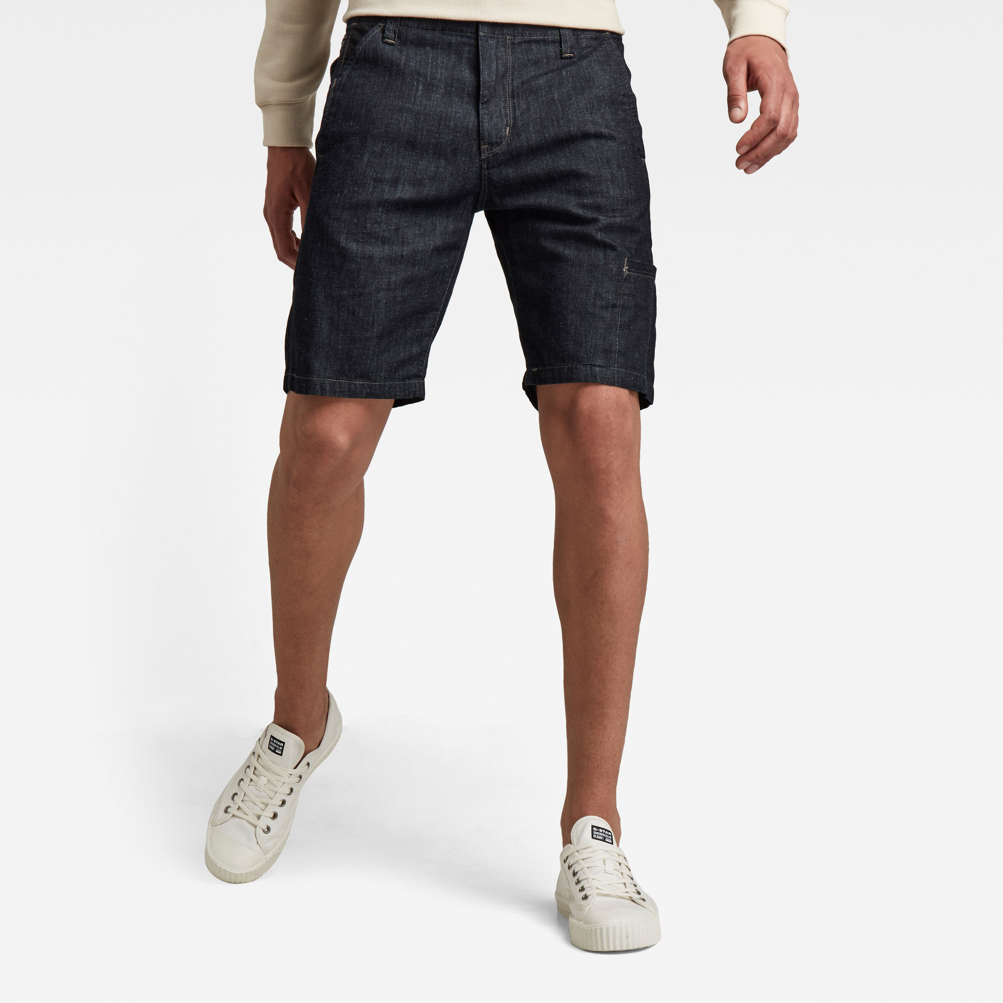 G-Star RAW Heren Worker Chino Denim Short Donkerblauw G-Star RAW Heren Worker Chino Denim Short Donkerblauw