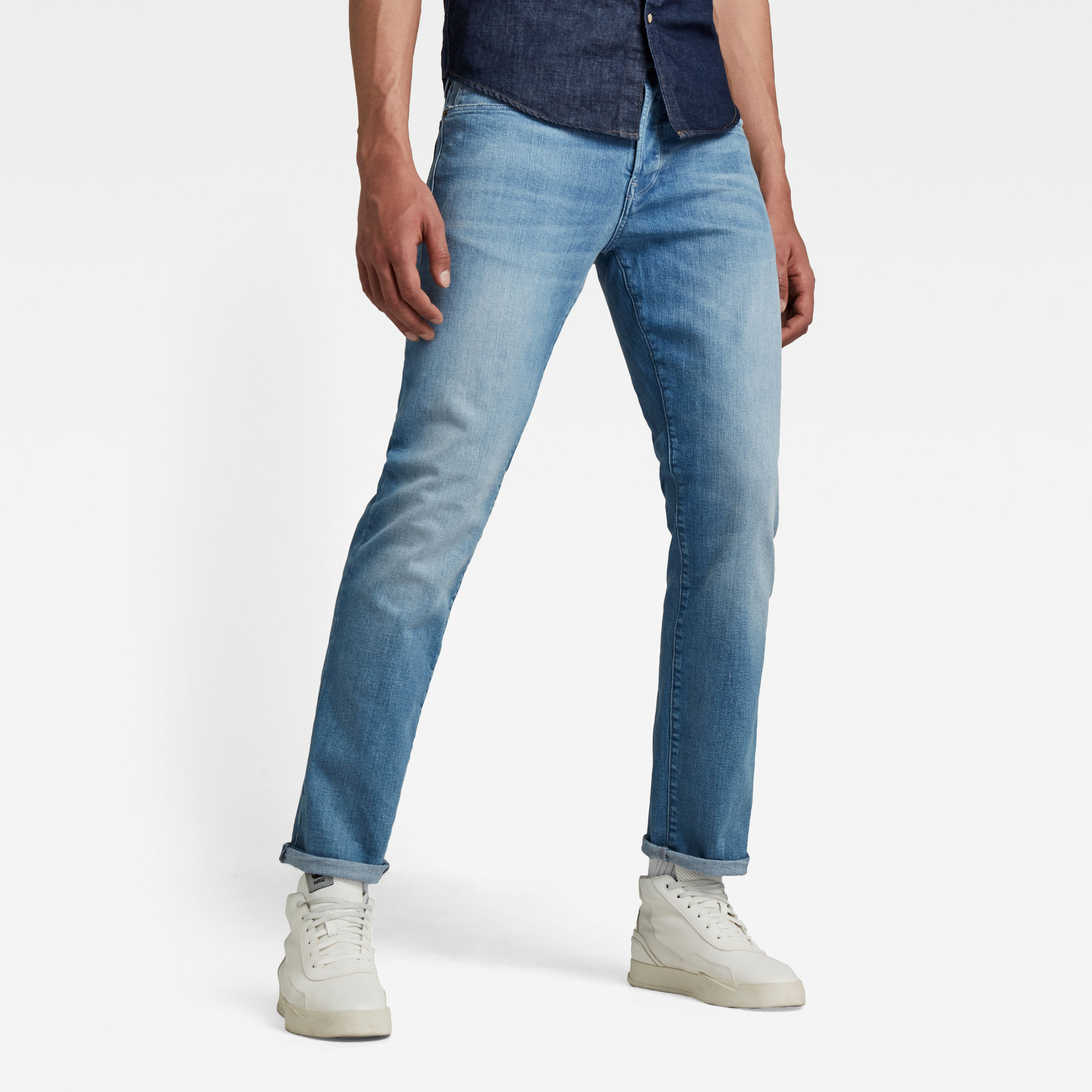 G-Star RAW Heren 3301 Regular Straight Jeans Blauw G-Star RAW Heren 3301 Regular Straight Jeans Blauw
