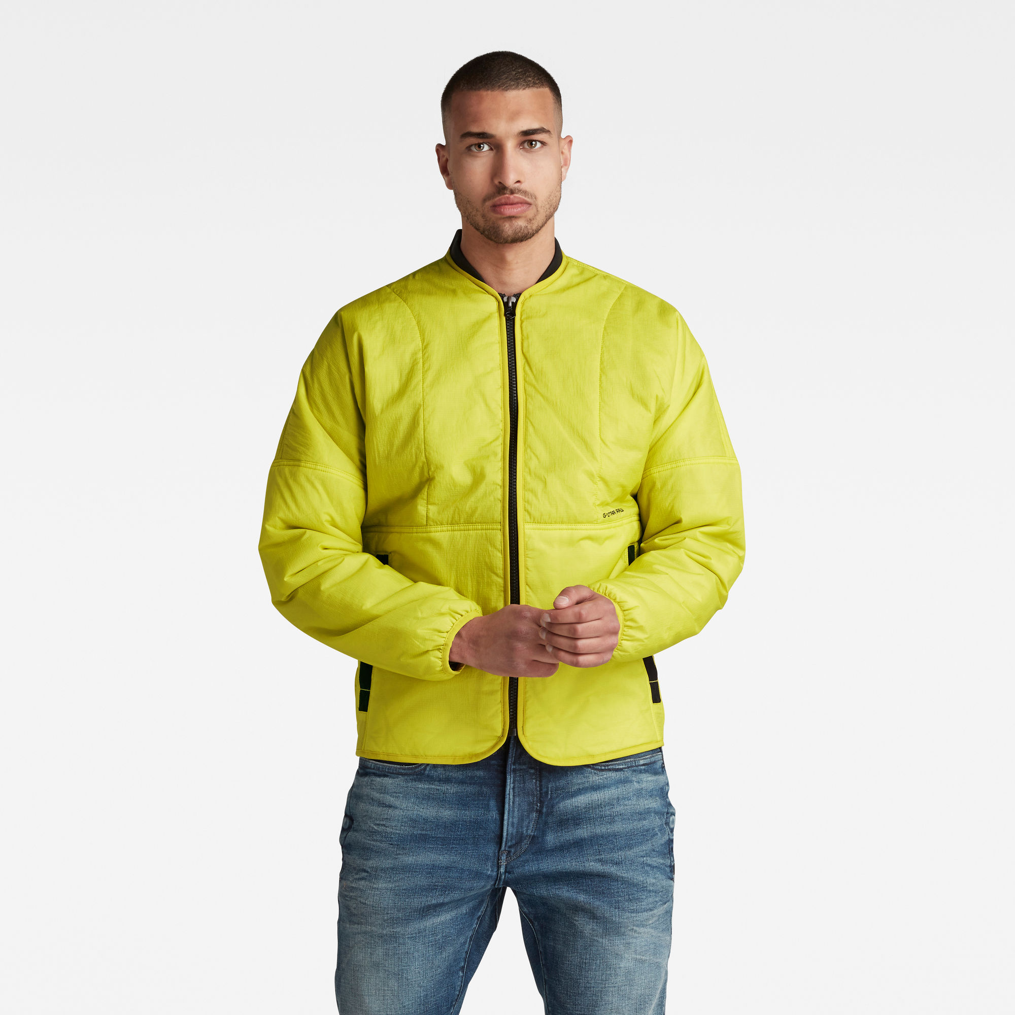 G-Star RAW Heren Jas Lightly Padded Indoor Geel G-Star RAW Heren Jas Lightly Padded Indoor Geel