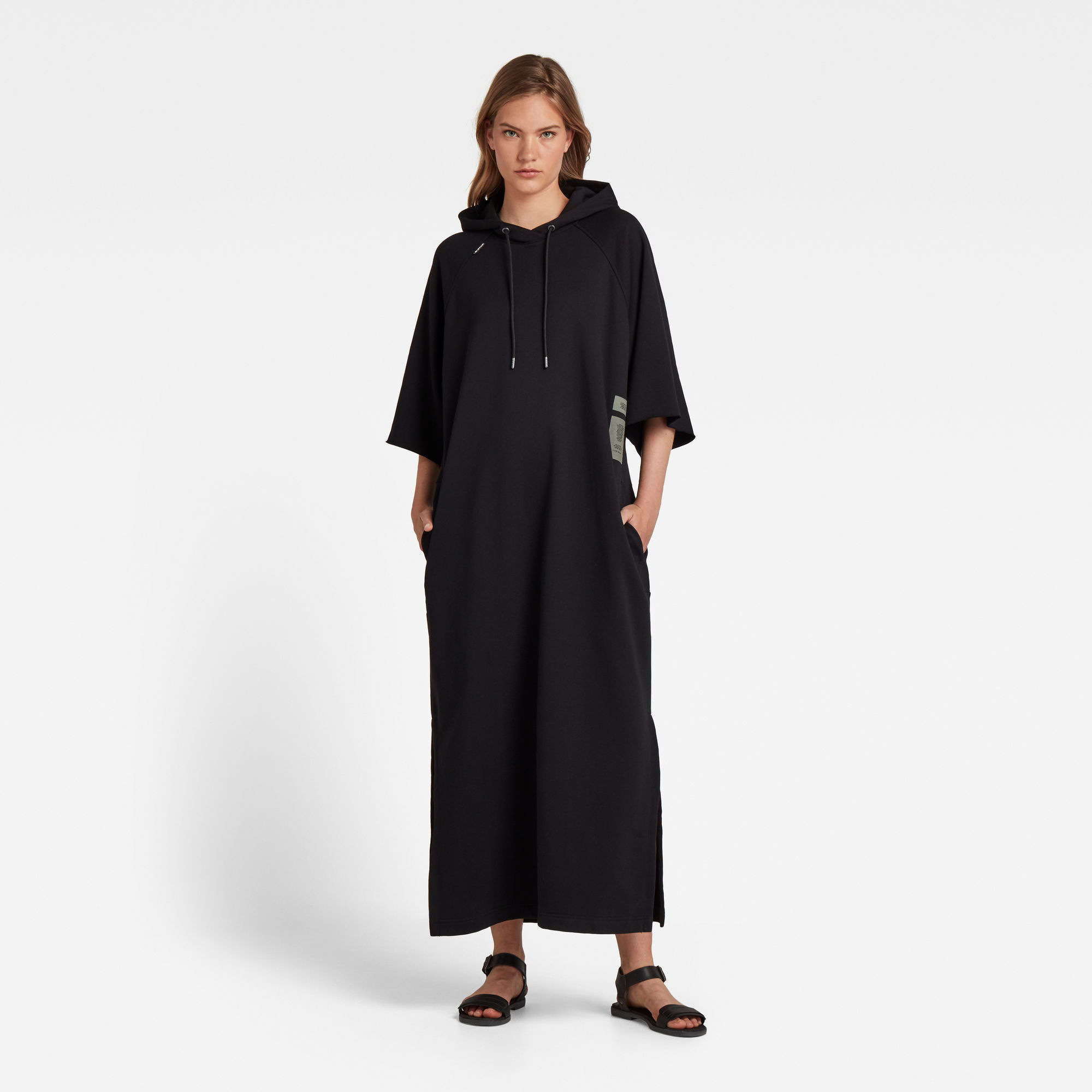 G-Star RAW Dames Jurk Hoodie Long Sweat Zwart G-Star RAW Dames Jurk Hoodie Long Sweat Zwart