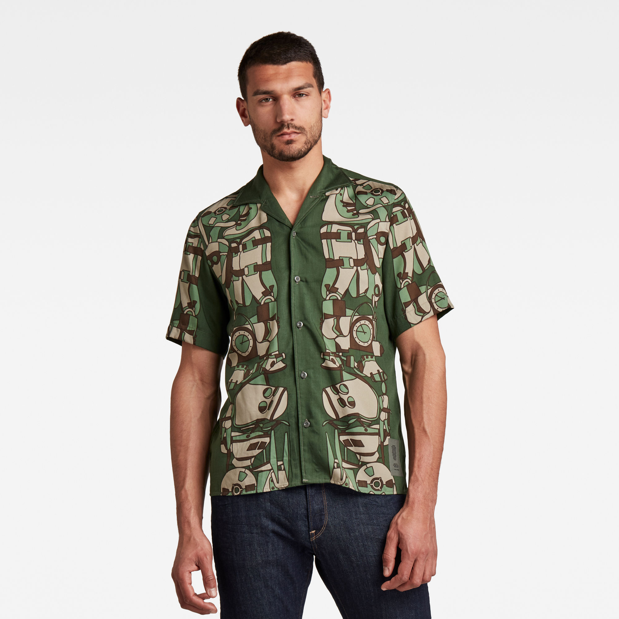 G-Star RAW Heren Hawaiian Service Regular Shirt Meerkleurig G-Star RAW Heren Hawaiian Service Regular Shirt Meerkleurig
