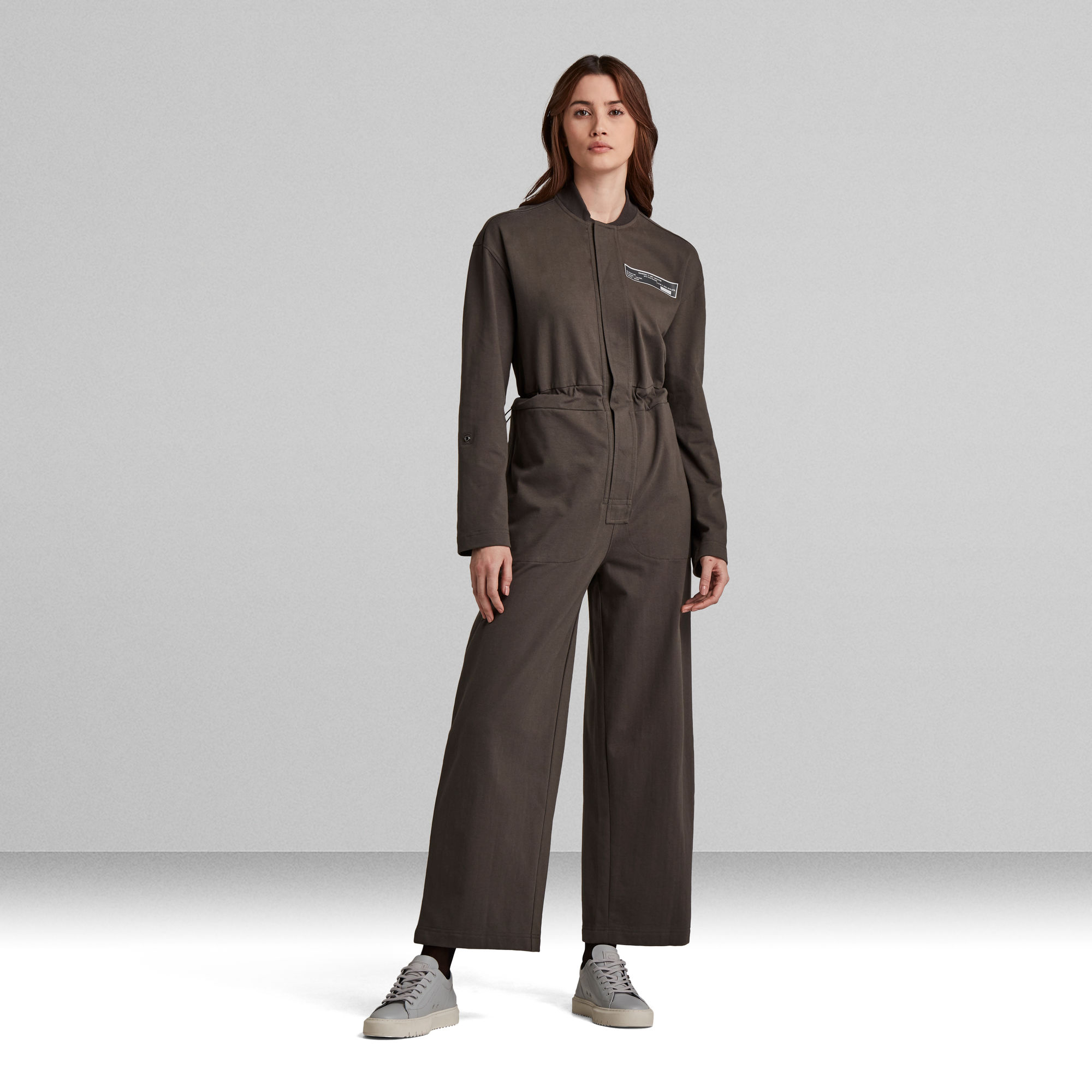 Oversized Jumpsuit - Grau - Damen