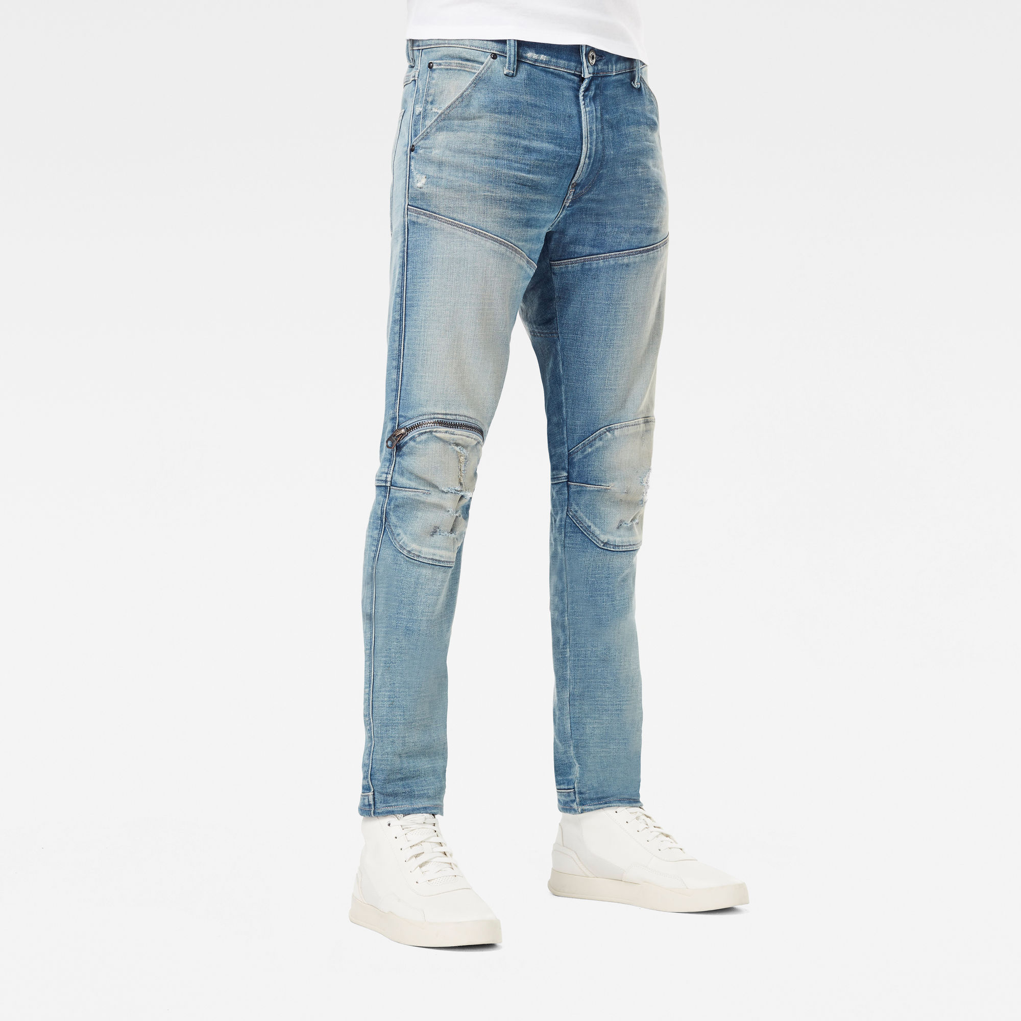 G-Star RAW Heren 5620 3D Zip Knee Skinny Jeans Lichtblauw G-Star RAW Heren 5620 3D Zip Knee Skinny Jeans Lichtblauw