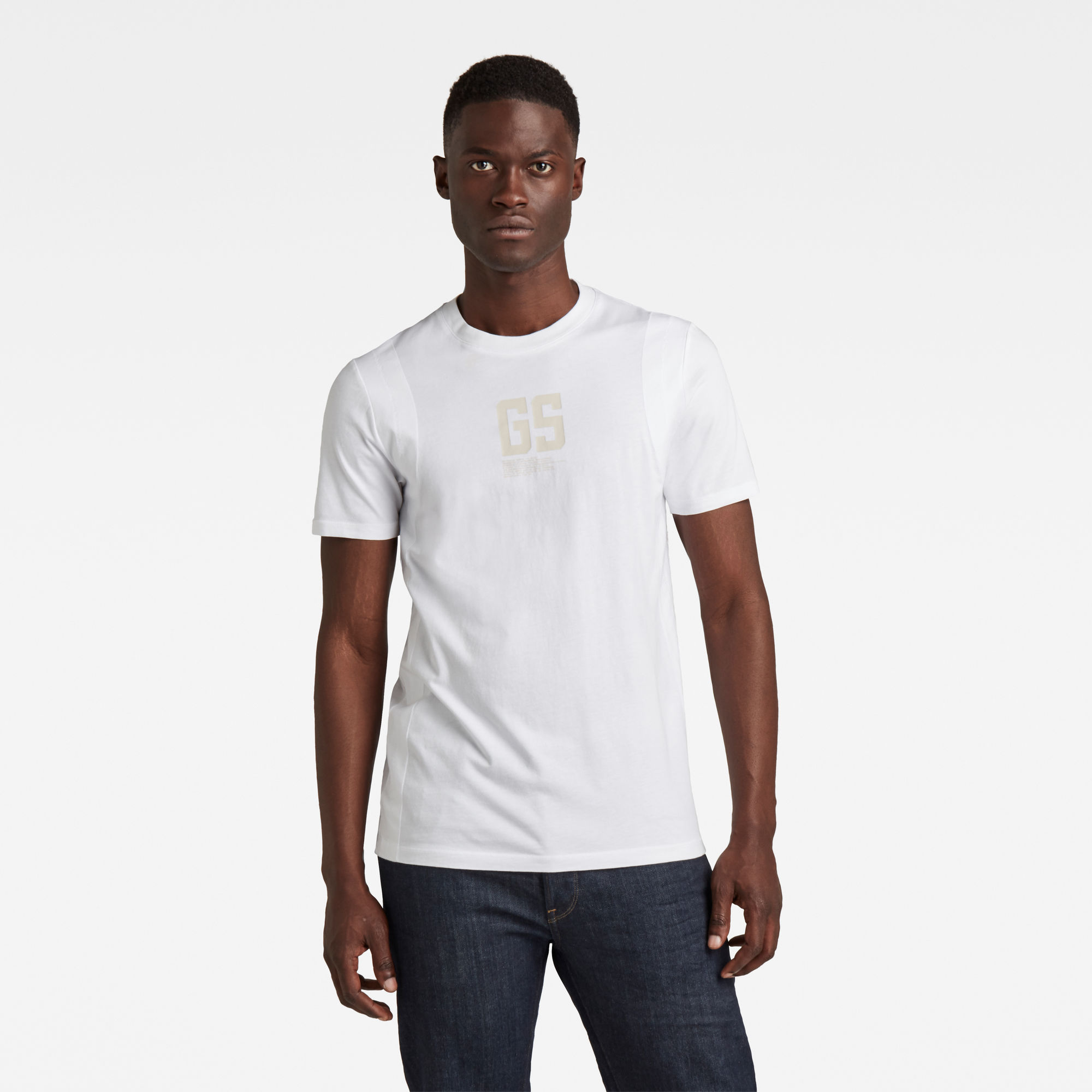 G-Star RAW Heren Stitch & Graphic Slim T-Shirt Wit G-Star RAW Heren Stitch & Graphic Slim T-Shirt Wit