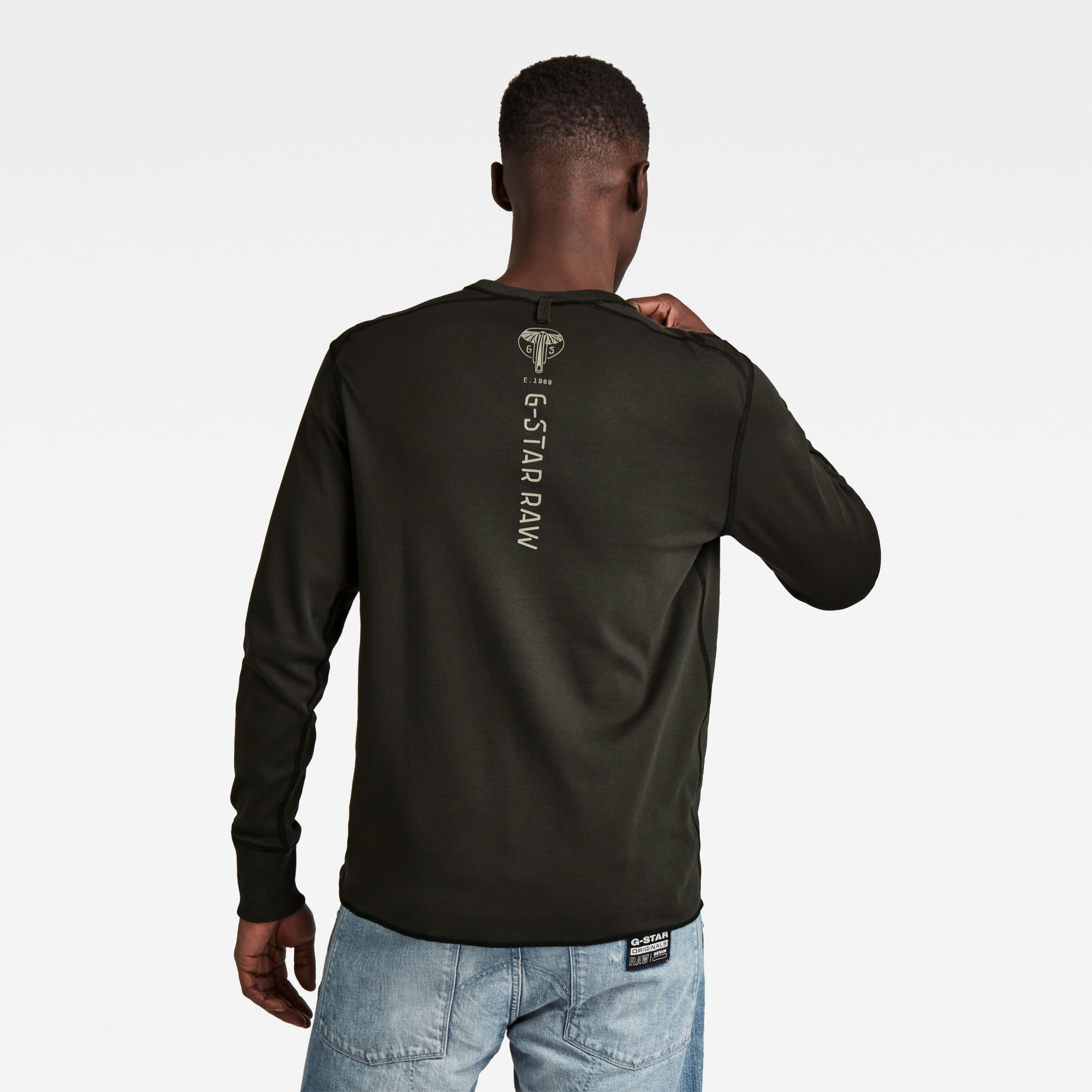 G-Star RAW Heren Back Graphic Tweeter Grijs G-Star RAW Heren Back Graphic Tweeter Grijs
