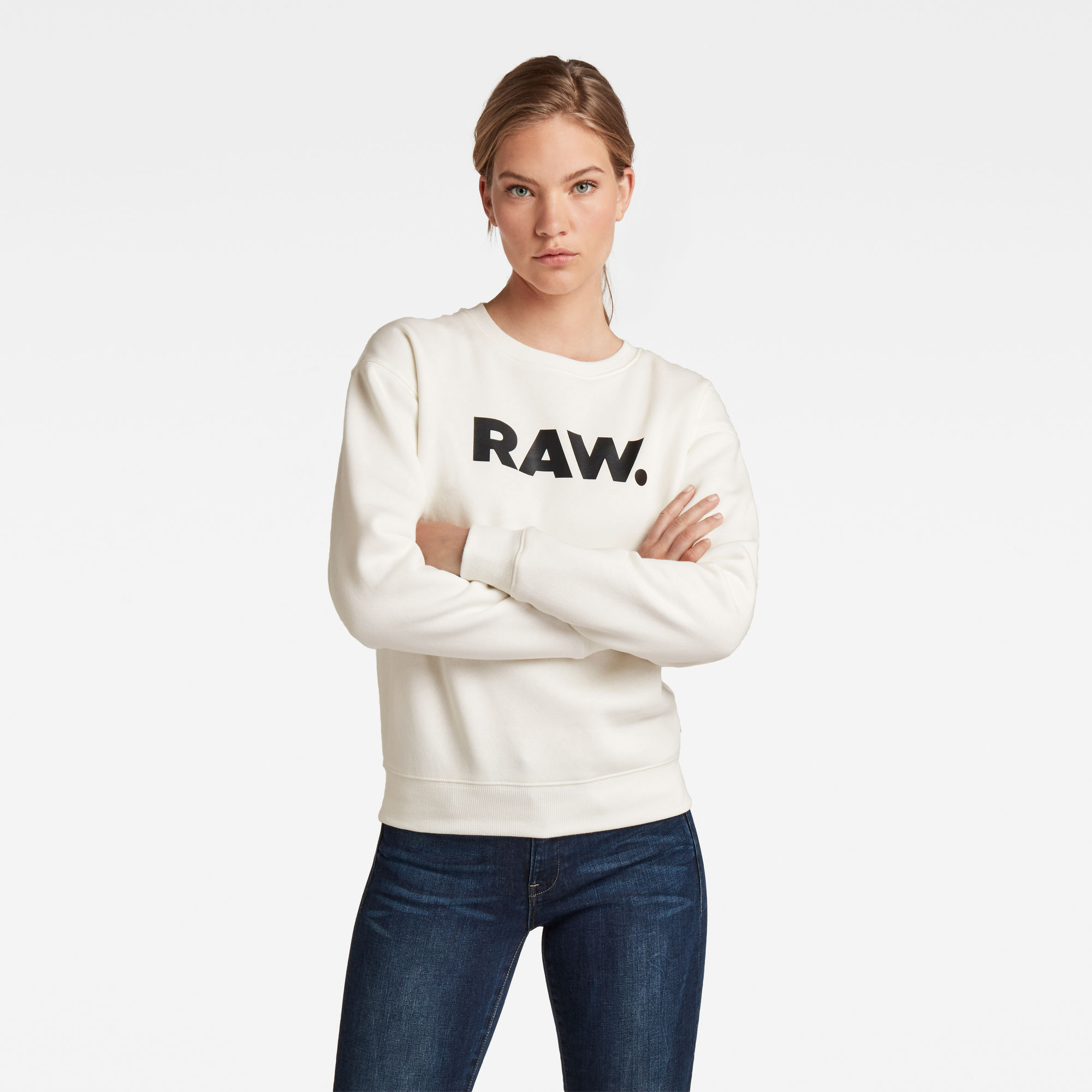 G-Star RAW Dames Premium Core RAW. Sweater Wit G-Star RAW Dames Premium Core RAW. Sweater Wit