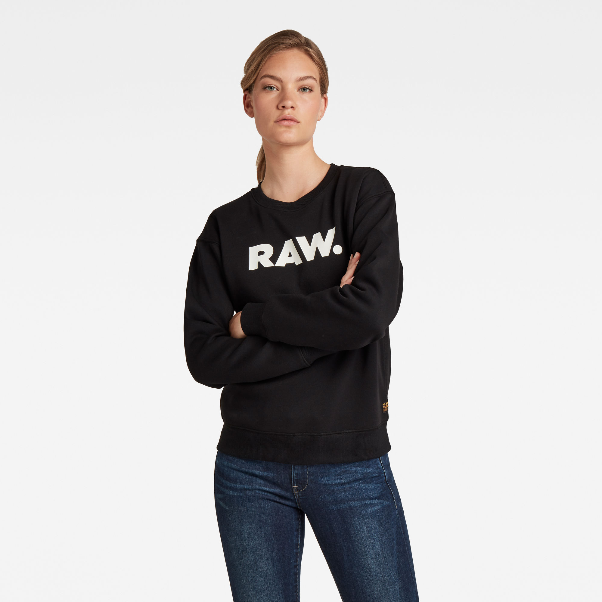 G-Star RAW Dames Premium Core RAW. Sweater Zwart G-Star RAW Dames Premium Core RAW. Sweater Zwart