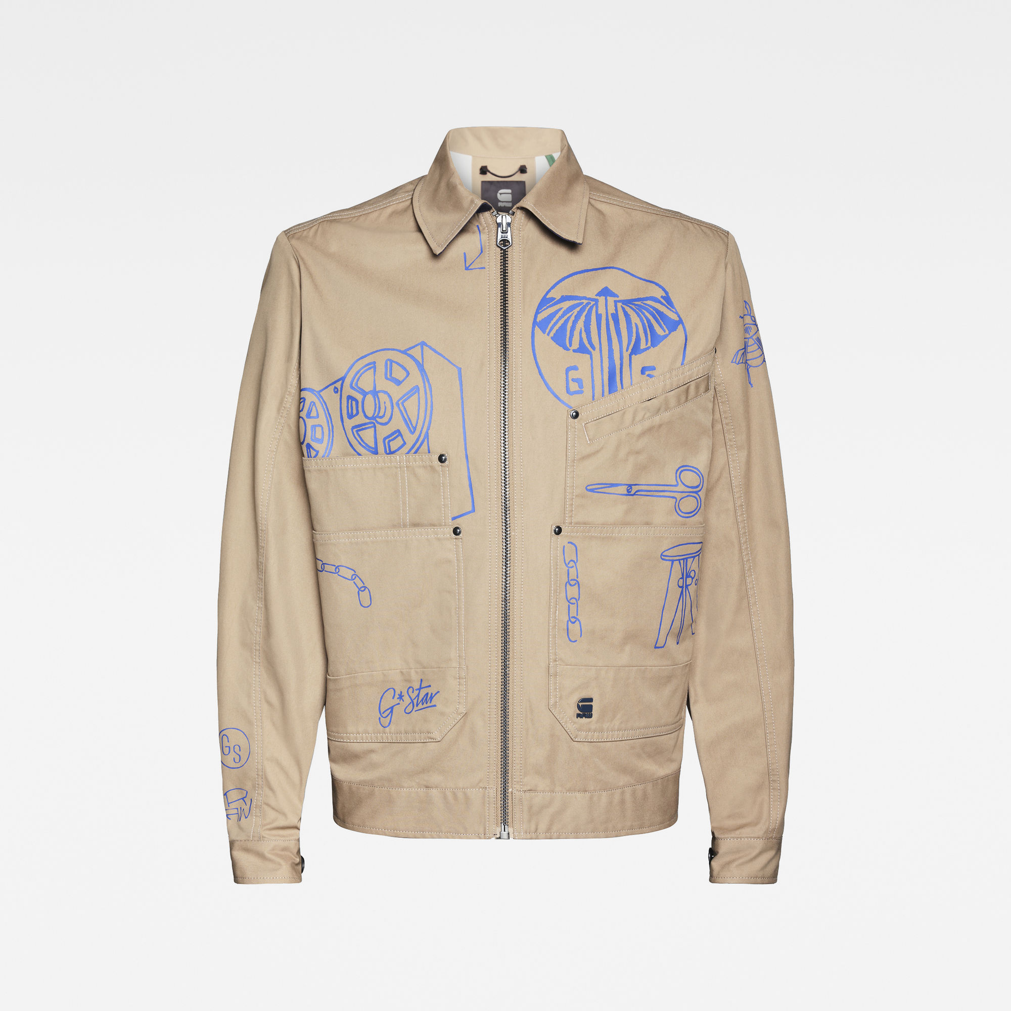 G-Star RAW Heren E Trucker Jack Beige G-Star RAW Heren E Trucker Jack Beige
