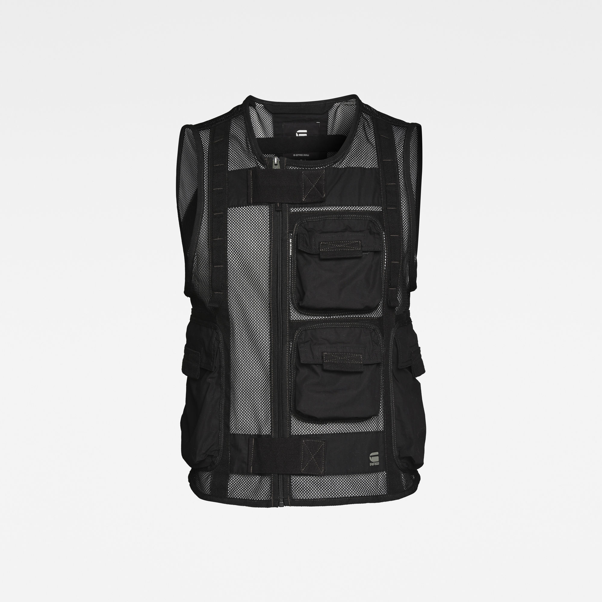 G-Star RAW Heren E Utility Mesh Vest Zwart G-Star RAW Heren E Utility Mesh Vest Zwart