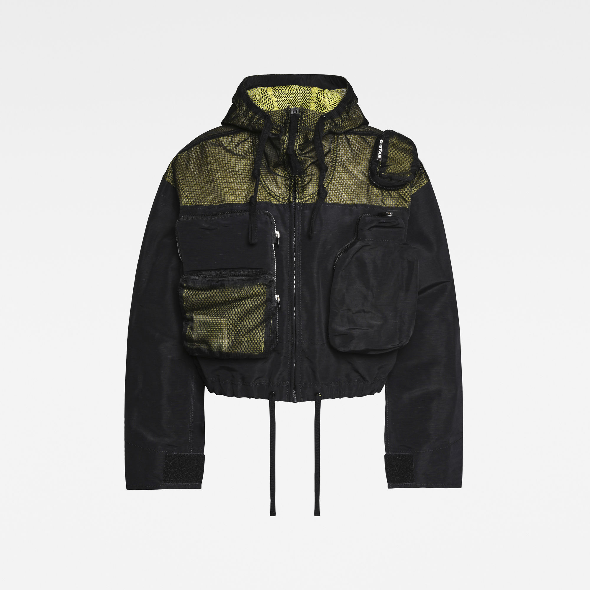 G-Star RAW Dames E Hooded Windbreaker Zwart G-Star RAW Dames E Hooded Windbreaker Zwart