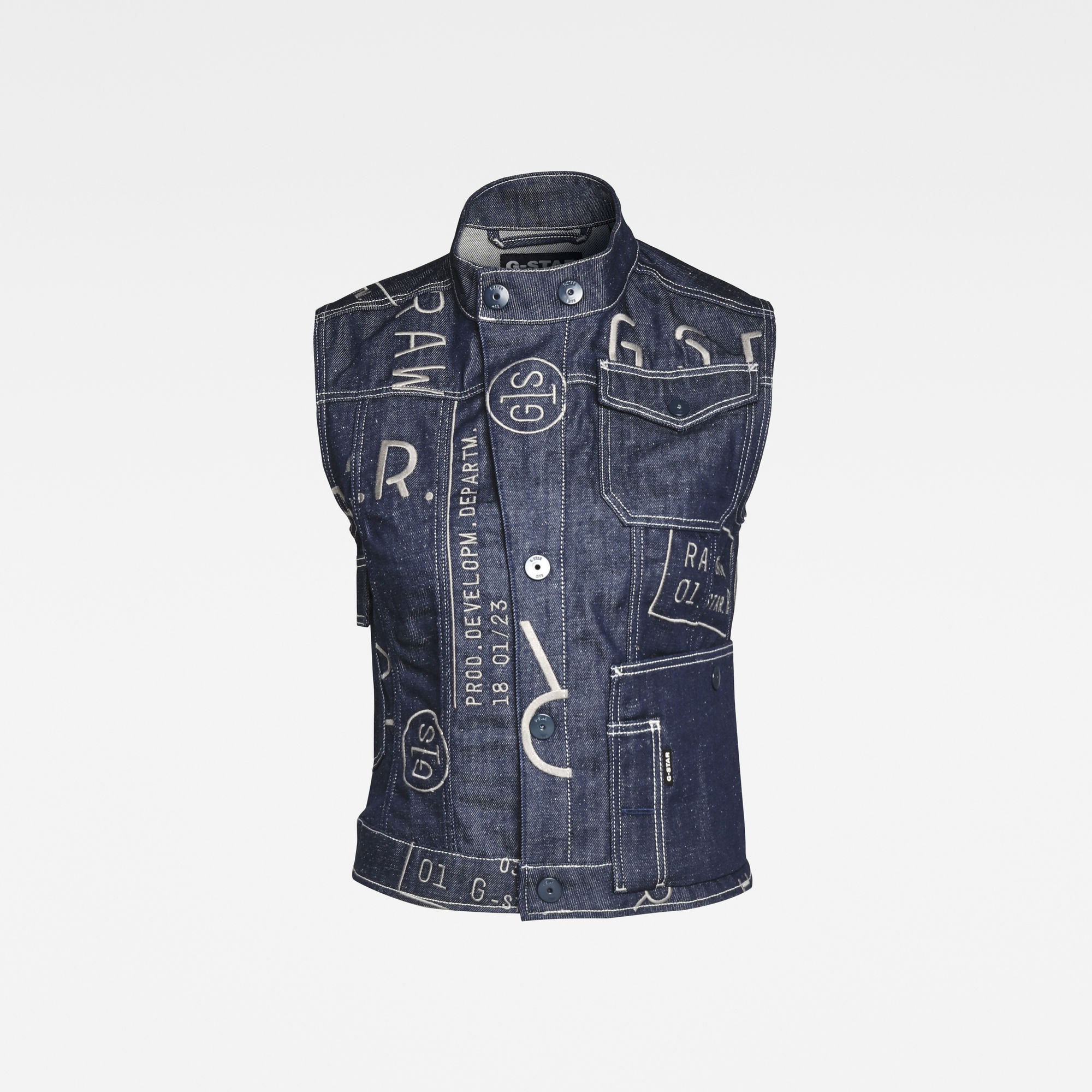 G-Star RAW Dames E Utility Sleeveless Jacket Donkerblauw G-Star RAW Dames E Utility Sleeveless Jacket Donkerblauw