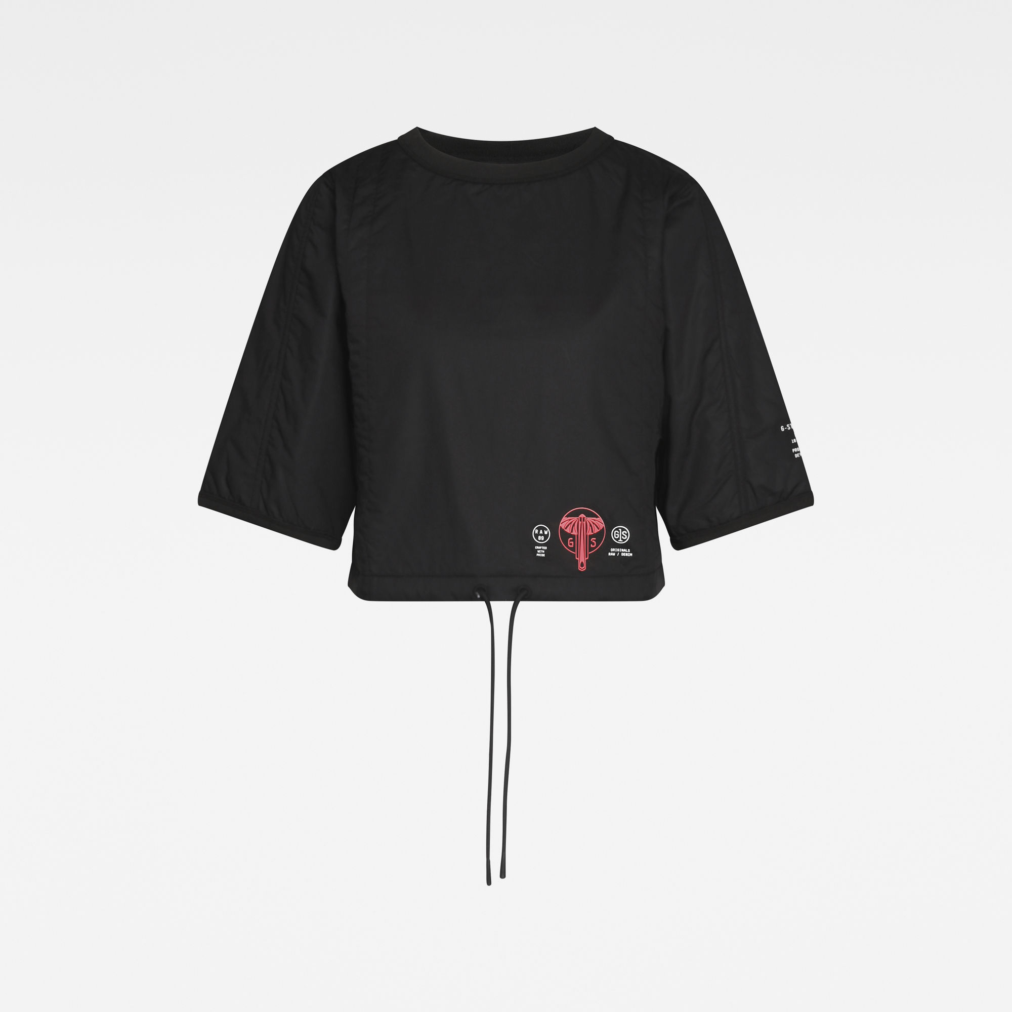 G-Star RAW Dames E Woven Crewneck Zwart G-Star RAW Dames E Woven Crewneck Zwart