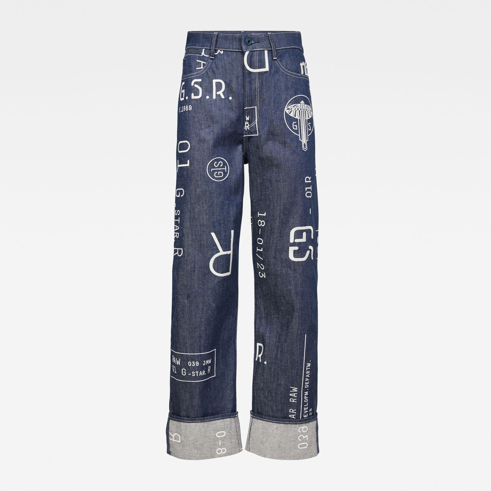 G-Star RAW Dames E Tedie Ultra High Straight Jeans Donkerblauw G-Star RAW Dames E Tedie Ultra High Straight Jeans Donkerblauw