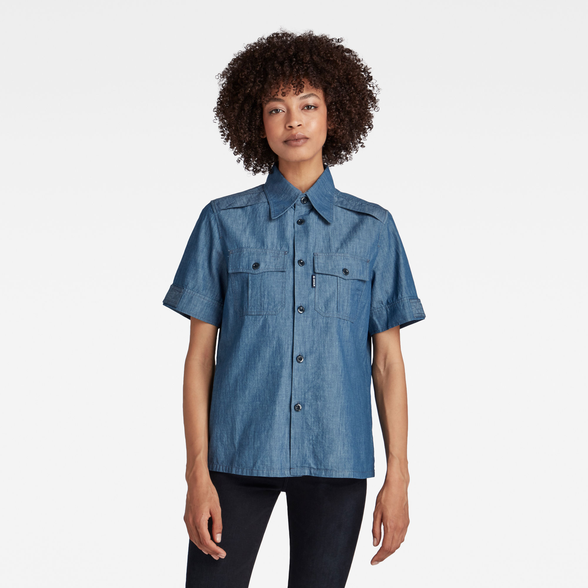 G-Star RAW Dames Officer Shirt Donkerblauw G-Star RAW Dames Officer Shirt Donkerblauw