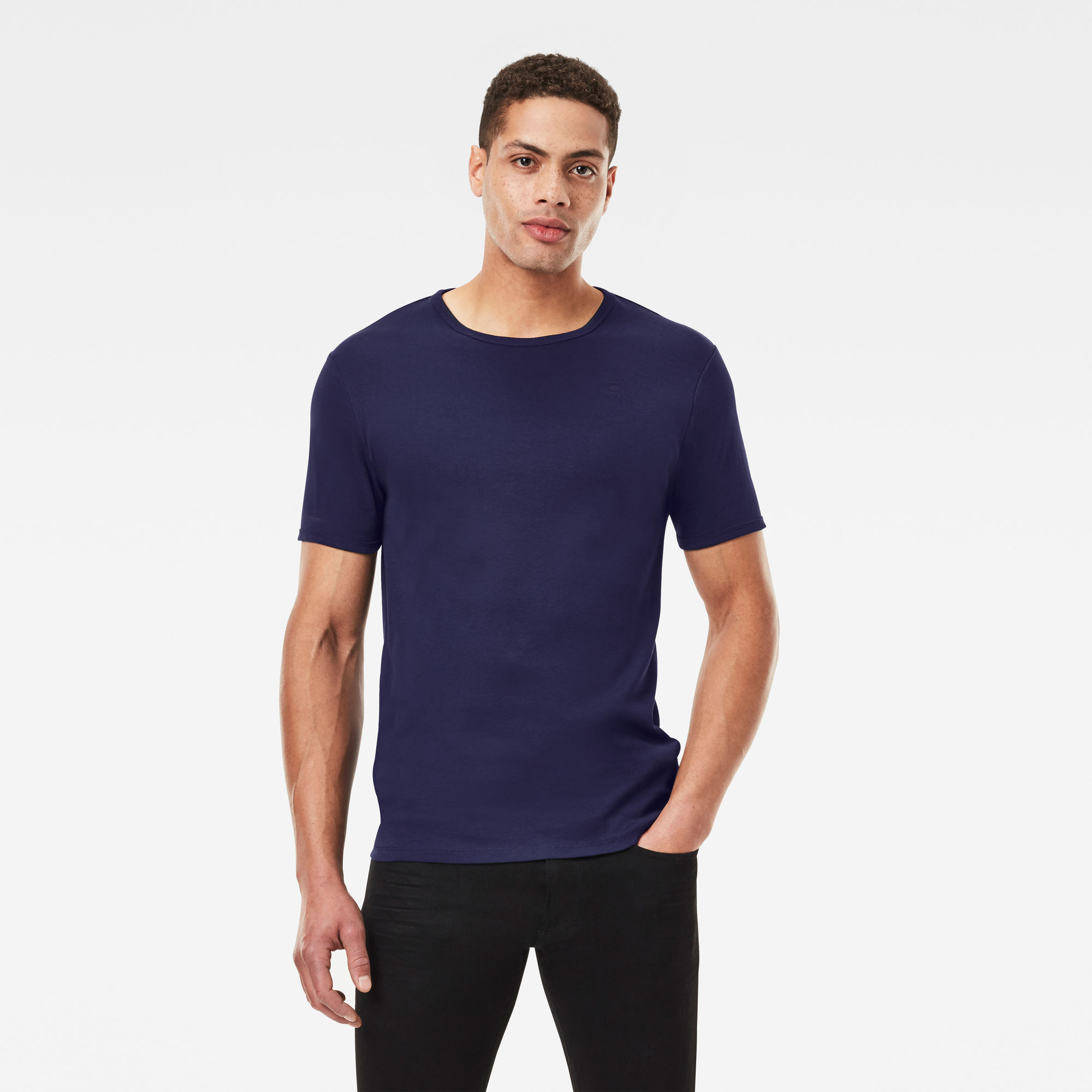 G-Star RAW Heren Base T-Shirt 2-Pack Donkerblauw G-Star RAW Heren Base T-Shirt 2-Pack Donkerblauw