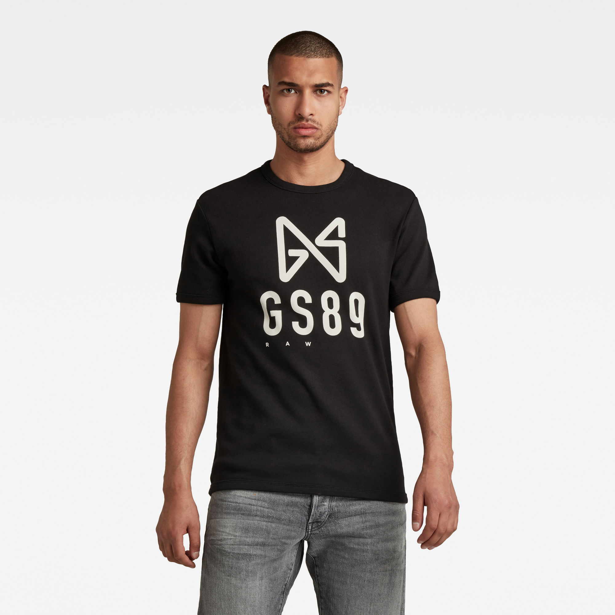 G-Star RAW Heren Butterfly Logo T-Shirt Zwart G-Star RAW Heren Butterfly Logo T-Shirt Zwart
