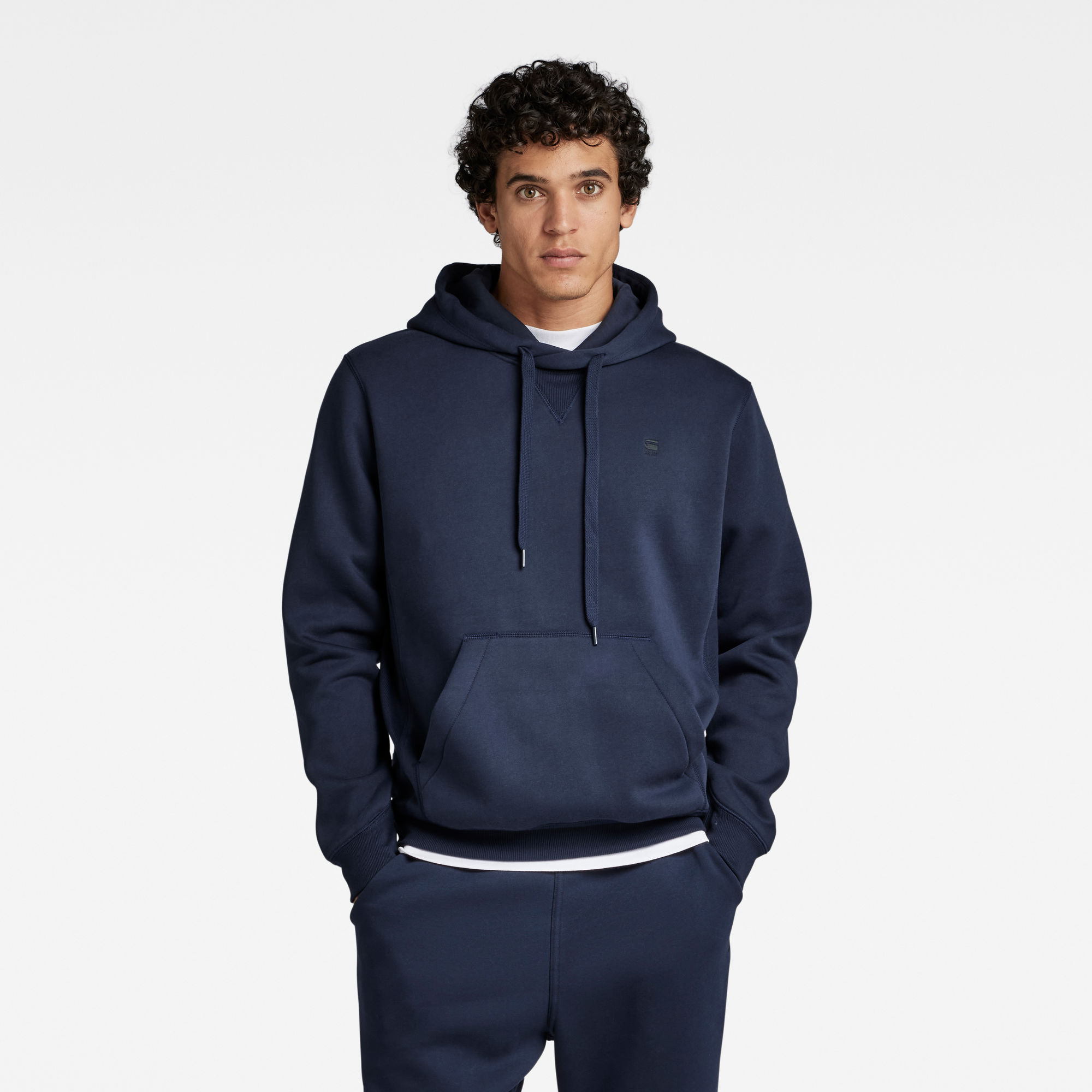 G-Star RAW Heren Premium Core Hooded Sweater Donkerblauw G-Star RAW Heren Premium Core Hooded Sweater Donkerblauw